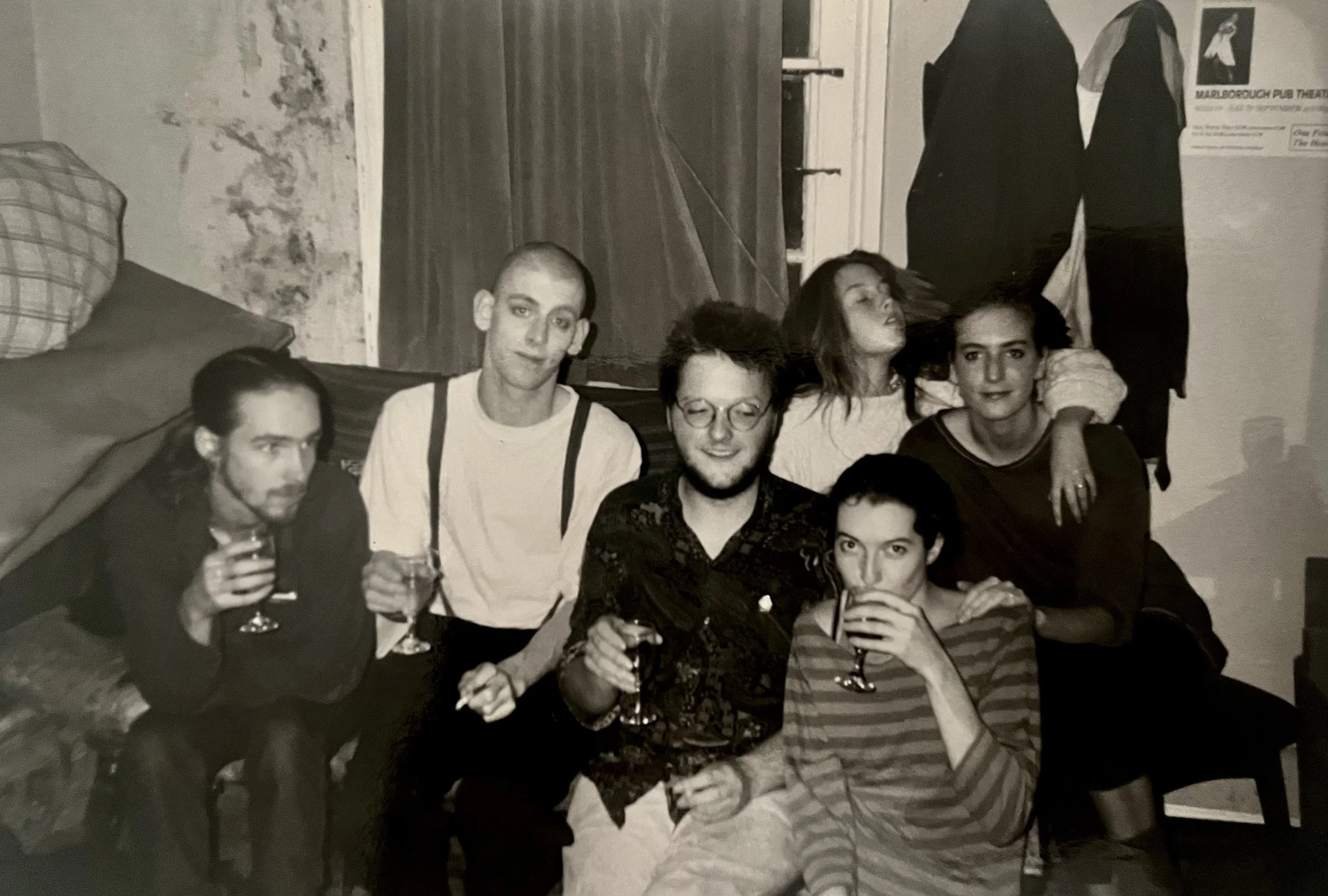 Cast and crew,   Lust     (1990). Photo by Rod Evans.