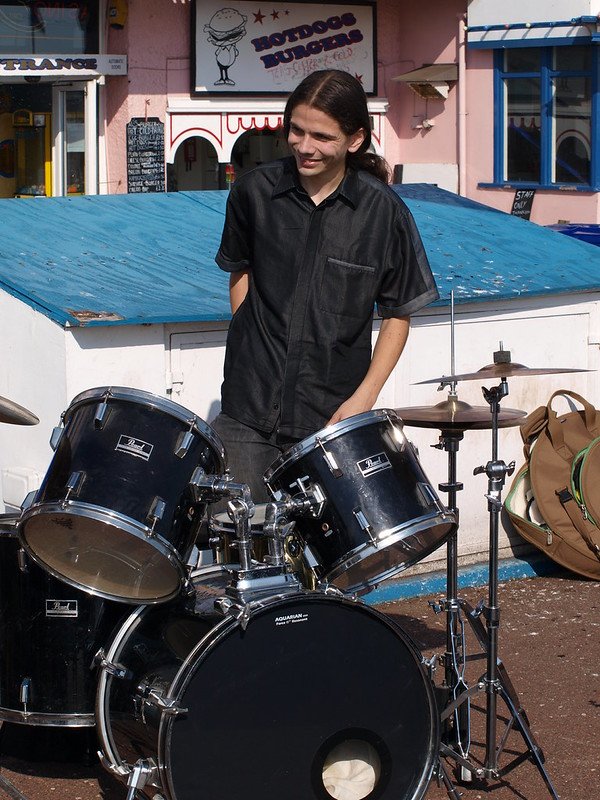Drumming expert,   Felixstowe Weekender   (2011). Photo by Simon Barnett. 