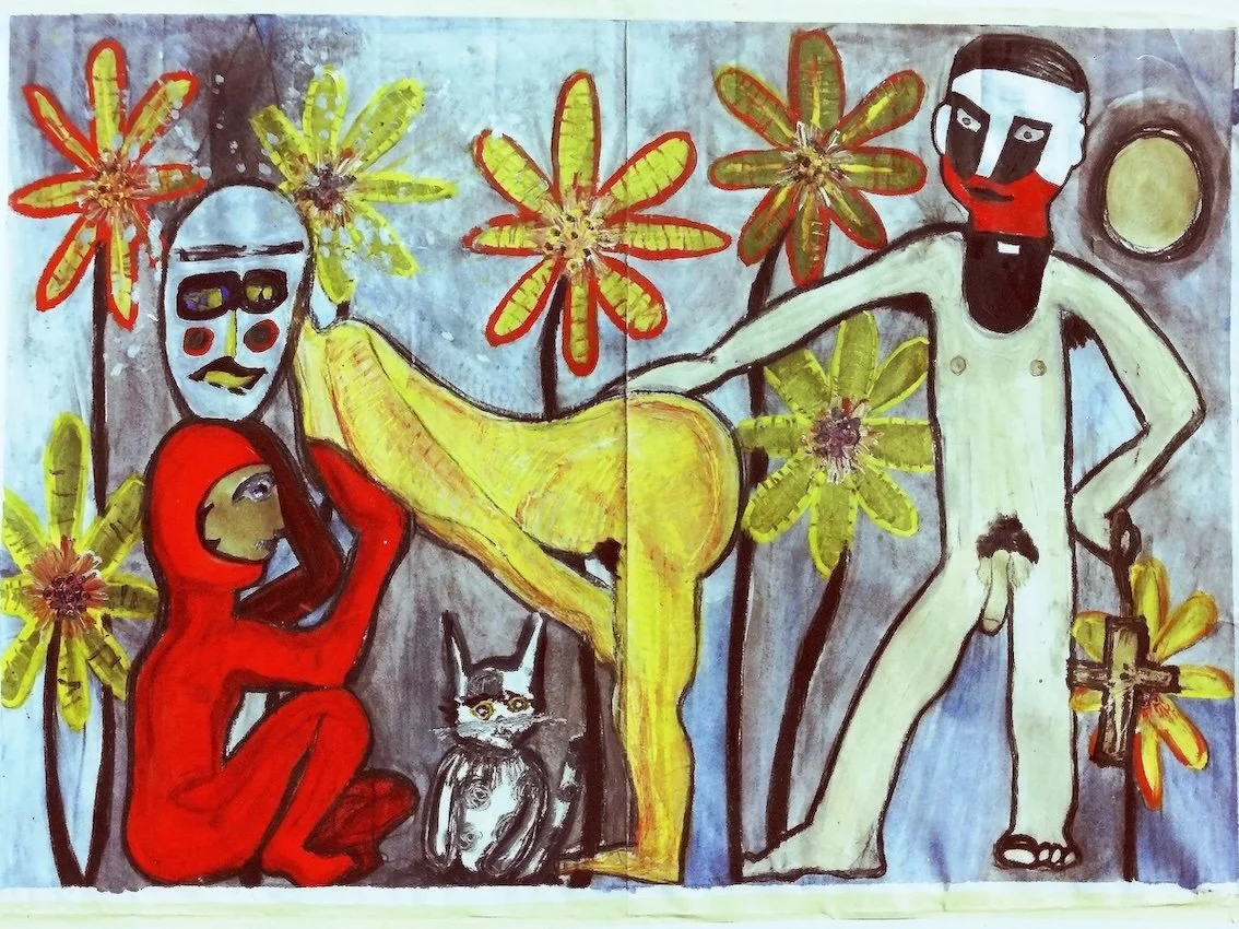  Untitled (1989), mixed paint on paper