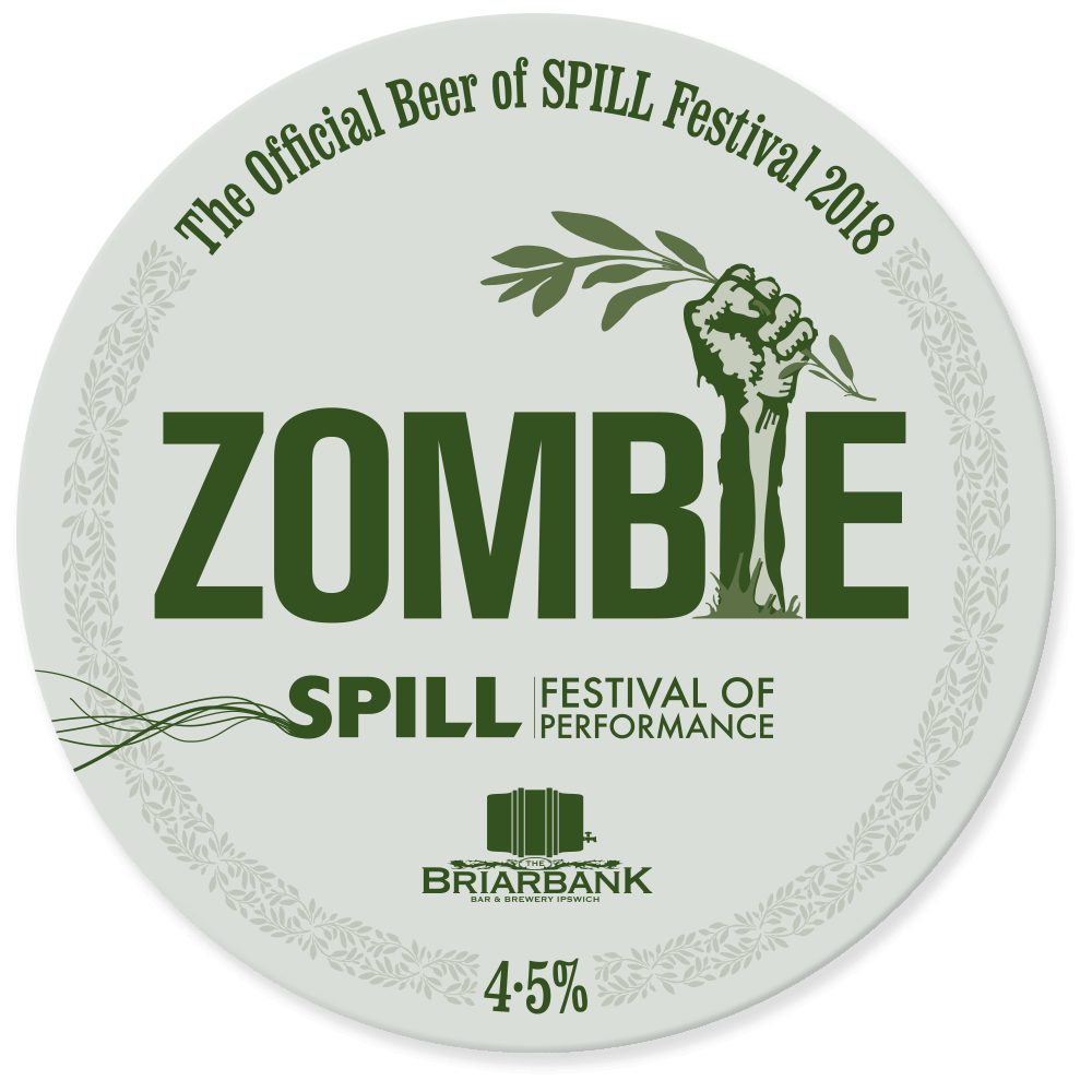    Zombie,     keg badge (2018), design by Come Hither