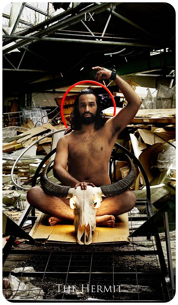 Harminder Judge, The  Hermit,   SPILL Tarot   (2009), photo by Manuel Vason