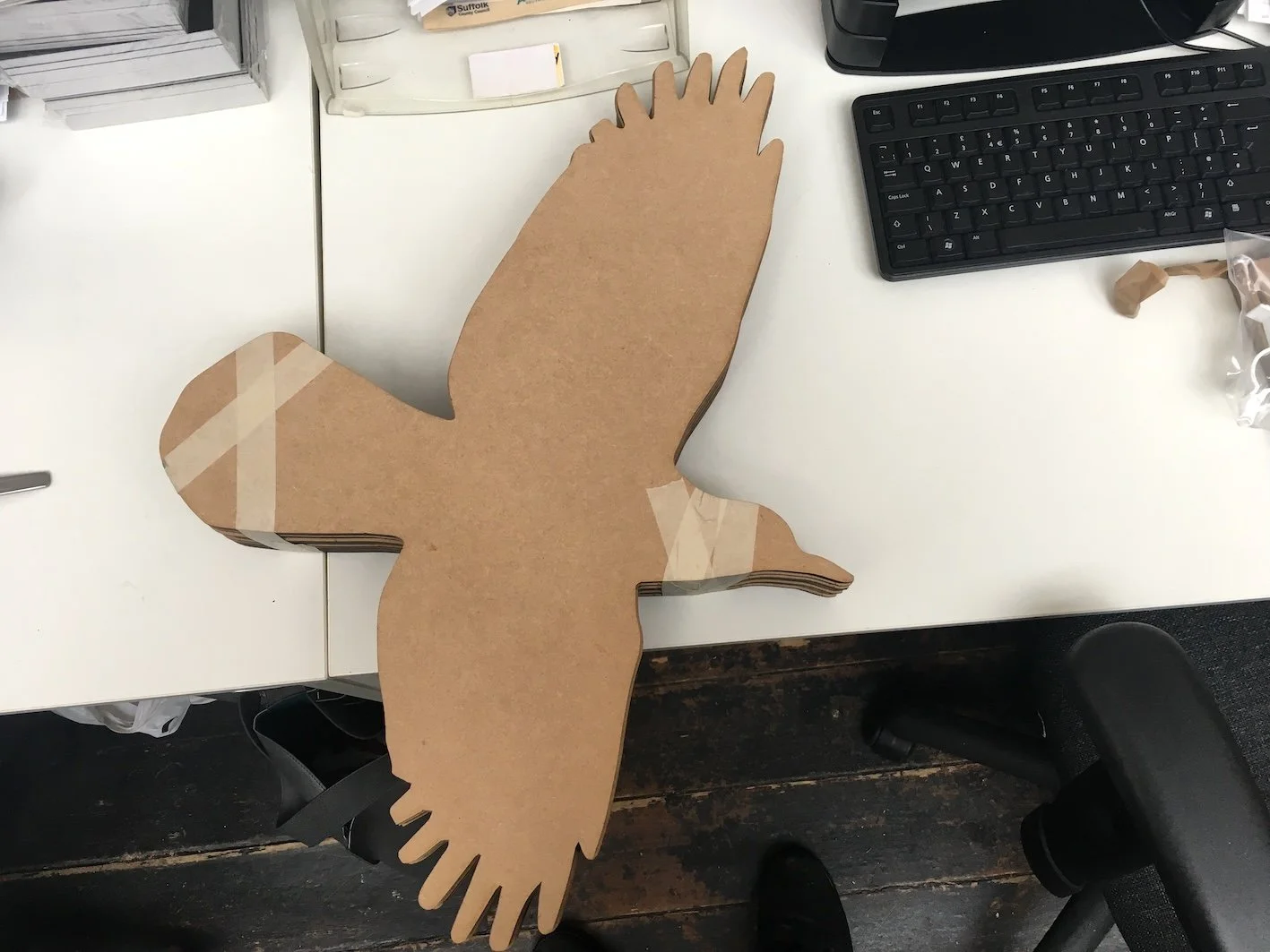  Rook cut outs,   Pyre Parade     making workshops (2018). Photo by Merry Grey. 