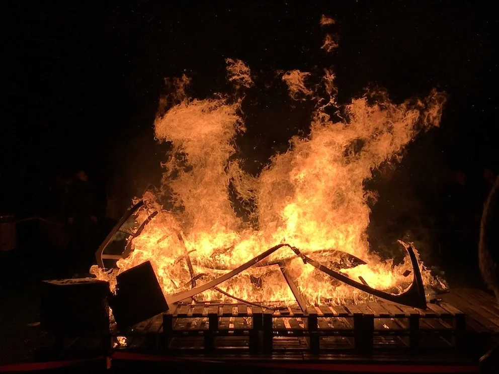 Pyre Parade   (2019) by The Rough Band. Photo by Merry Grey.