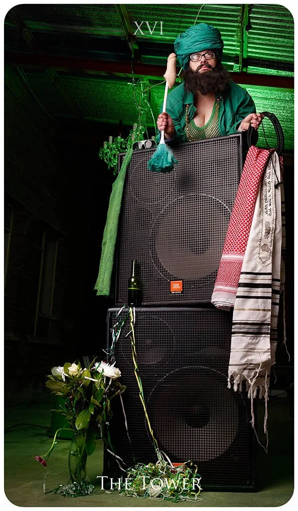 Oreet Ashery, The Tower,   SPILL Tarot   (2009), photo by Manuel Vason