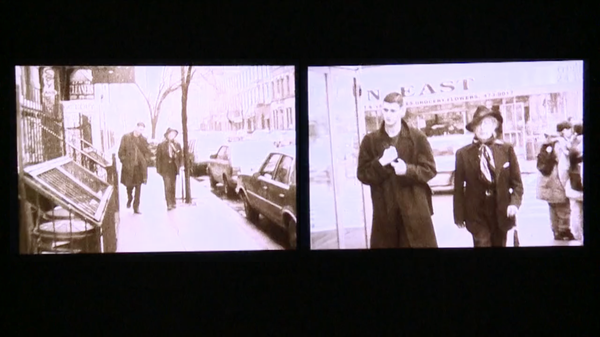    Civil    (1996). Video still of original footage projected.