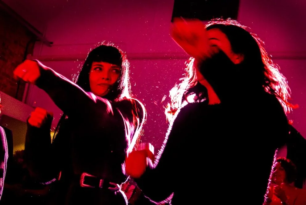 Partying at   After Burn     (2019) by The Rough Band. Photo by Gillian Allard.