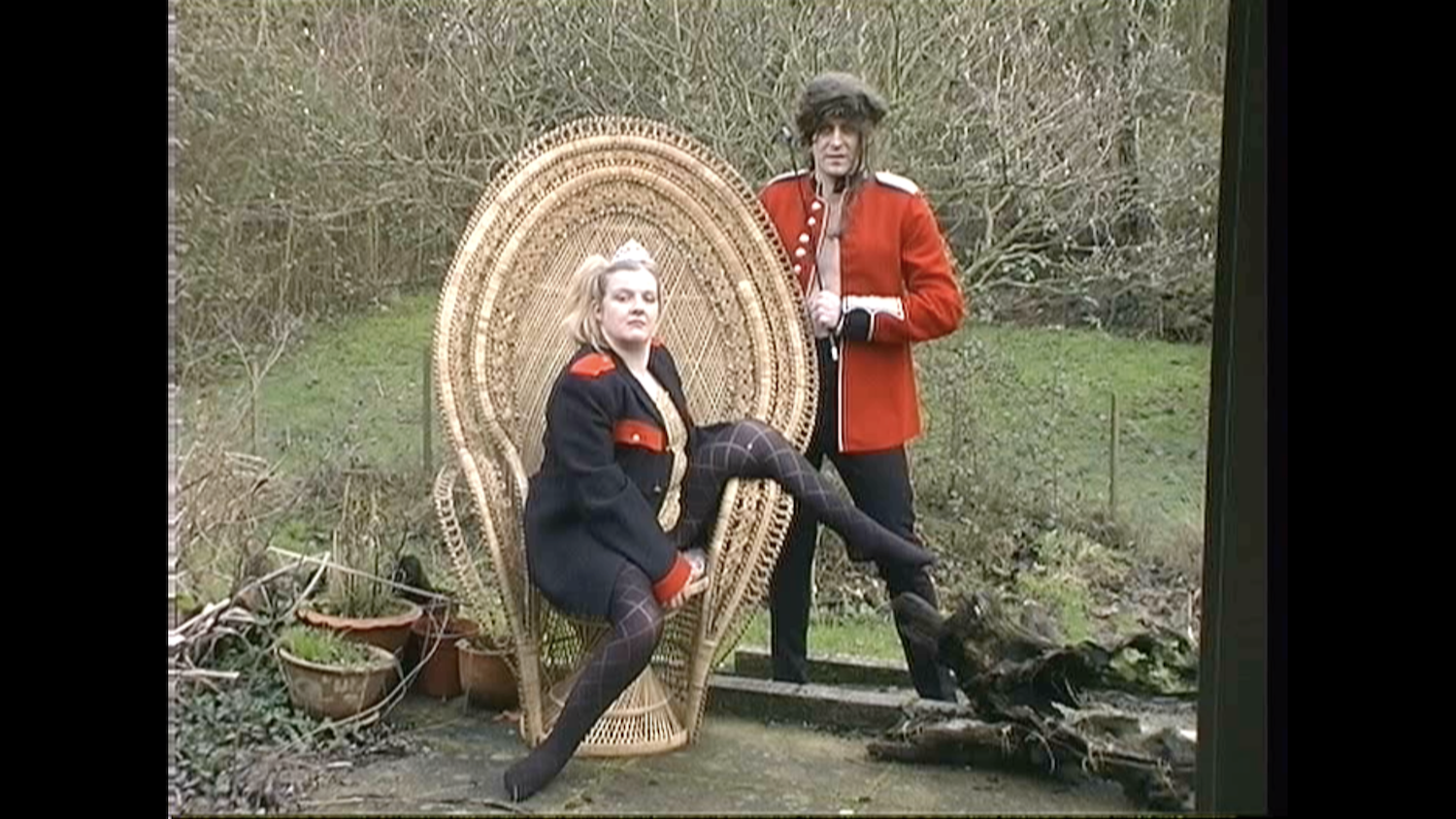 Robert and Juliet as ‘Ray & Bernadette’ in   Three Duets      (2003), video still
