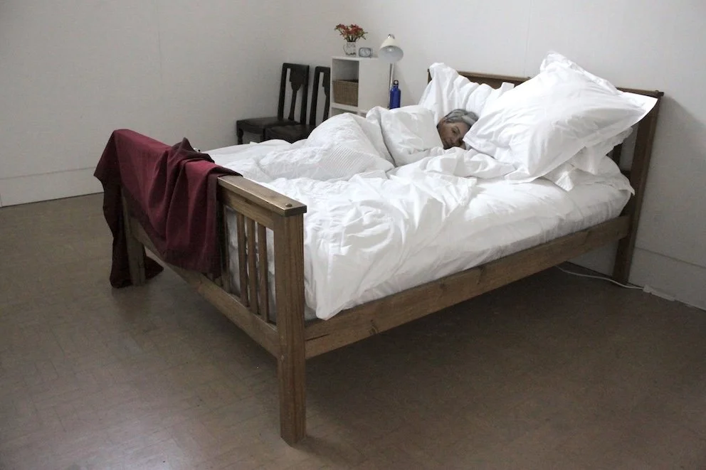   Bedding In   by Liz Crow.  (2012). Photo by Keir Fernie.