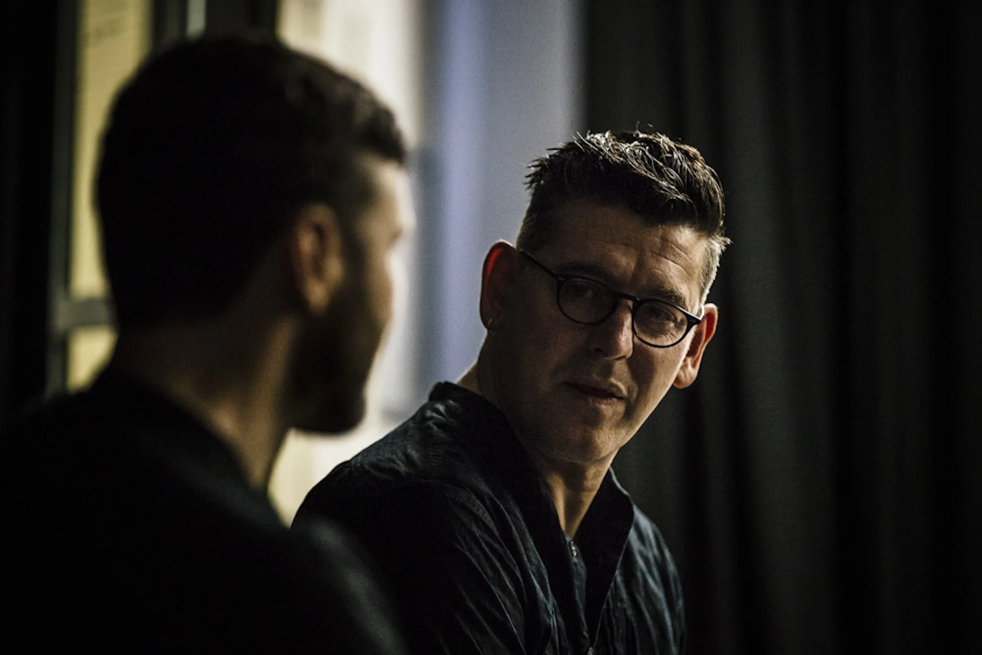 George Stamos and Robert Pacitti,    In Conversation   (2015). Photo by Guido Mencari.