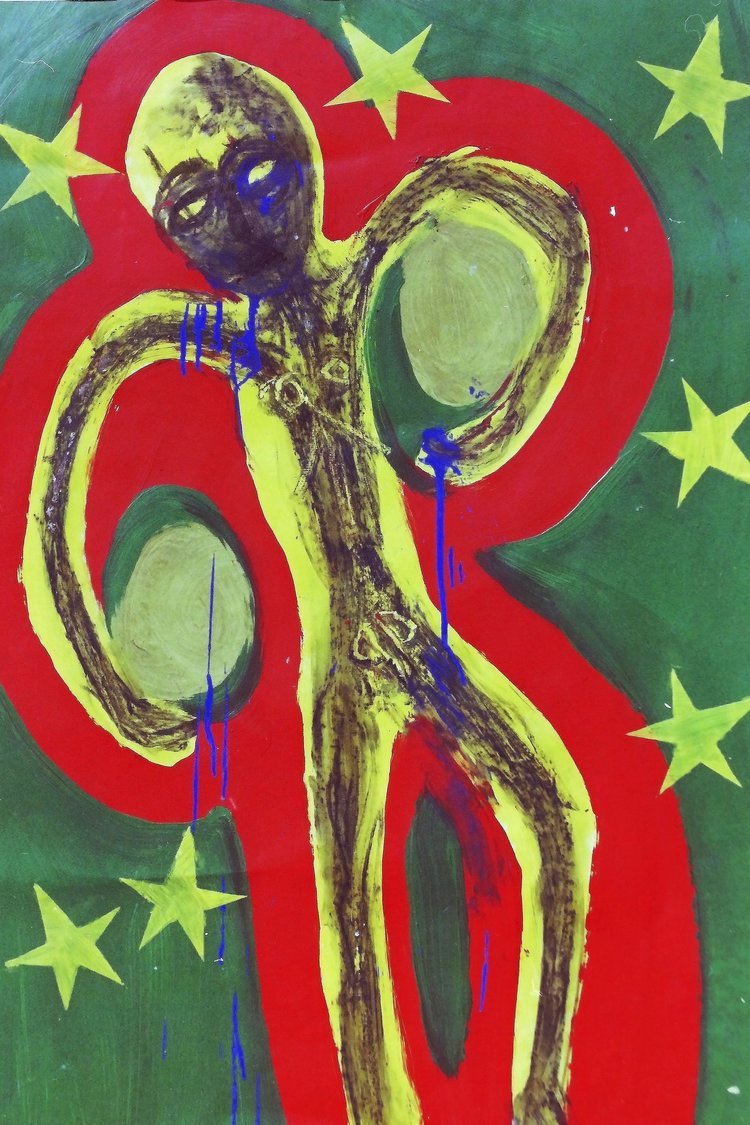   Star Series    (1990), mixed paint on paper 