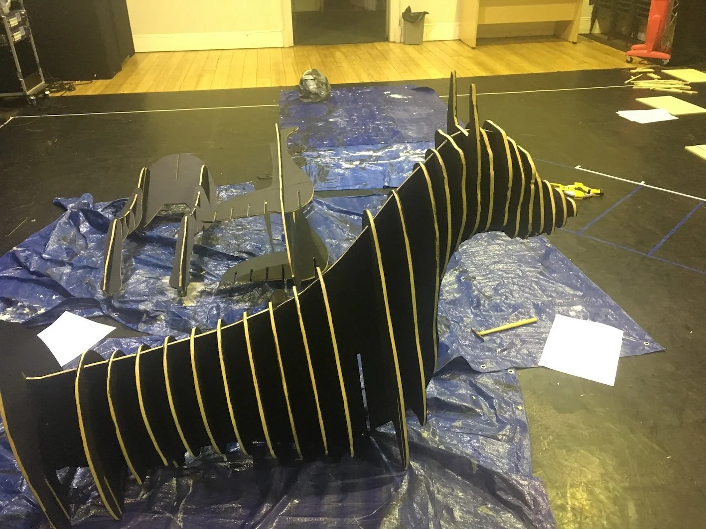 Black Shuck build,   The Pyre Parade      (2019) by The Rough Band.  Photo by Merry Grey. 