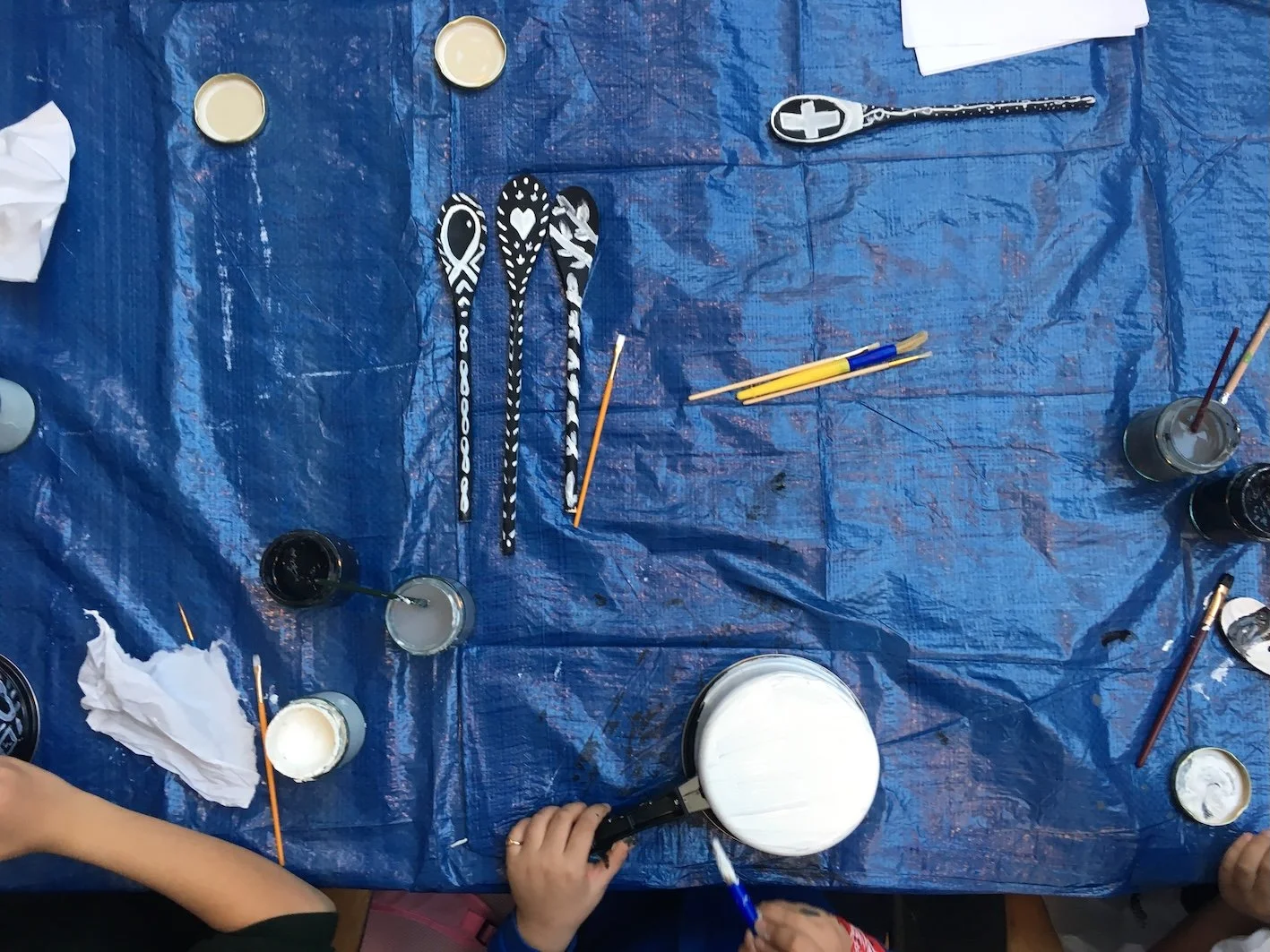 Painting things to bang,   Parade Skills Workshops     (2018). Photo by Merry Grey. 