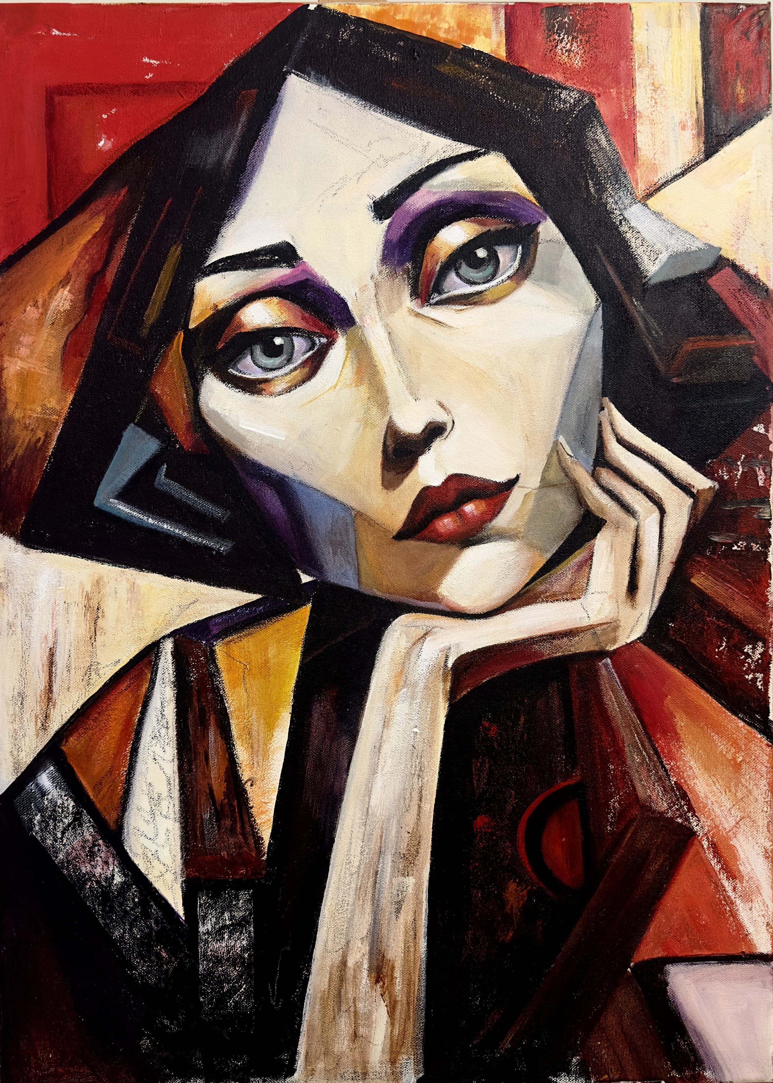 “Amelie” on 70x50 cm canvas