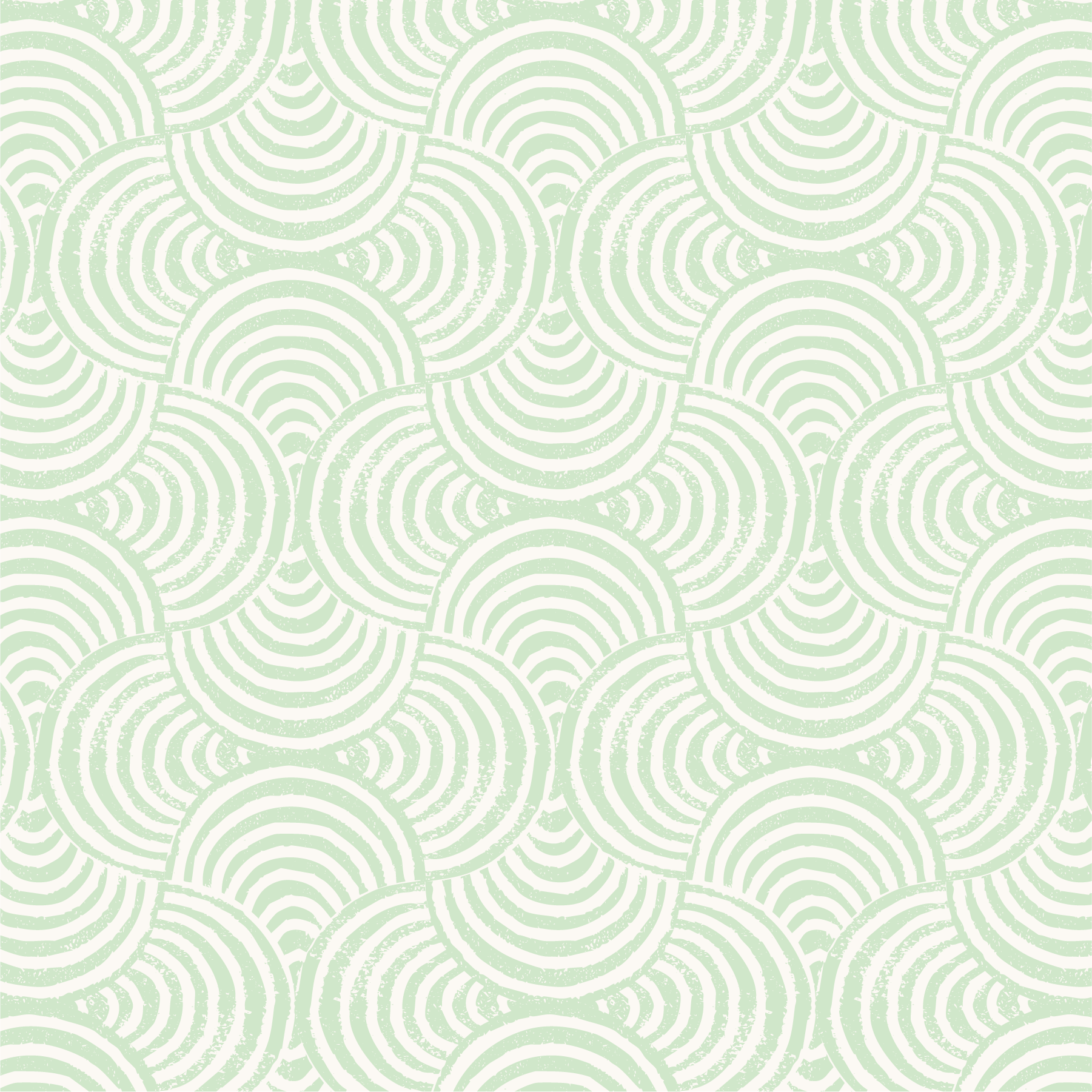 Wavy Green Block Print