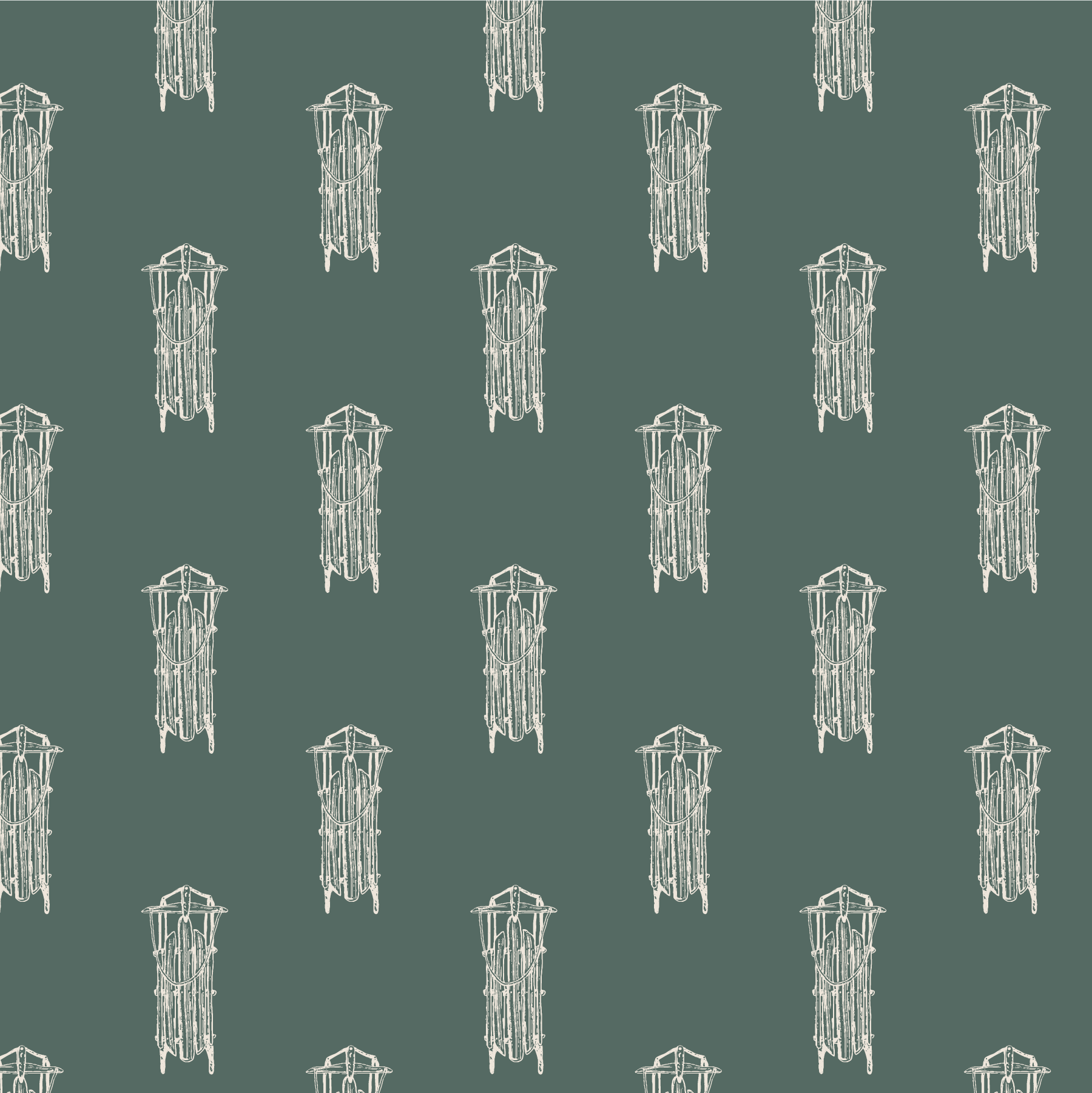 Rustic Toboggan Sled