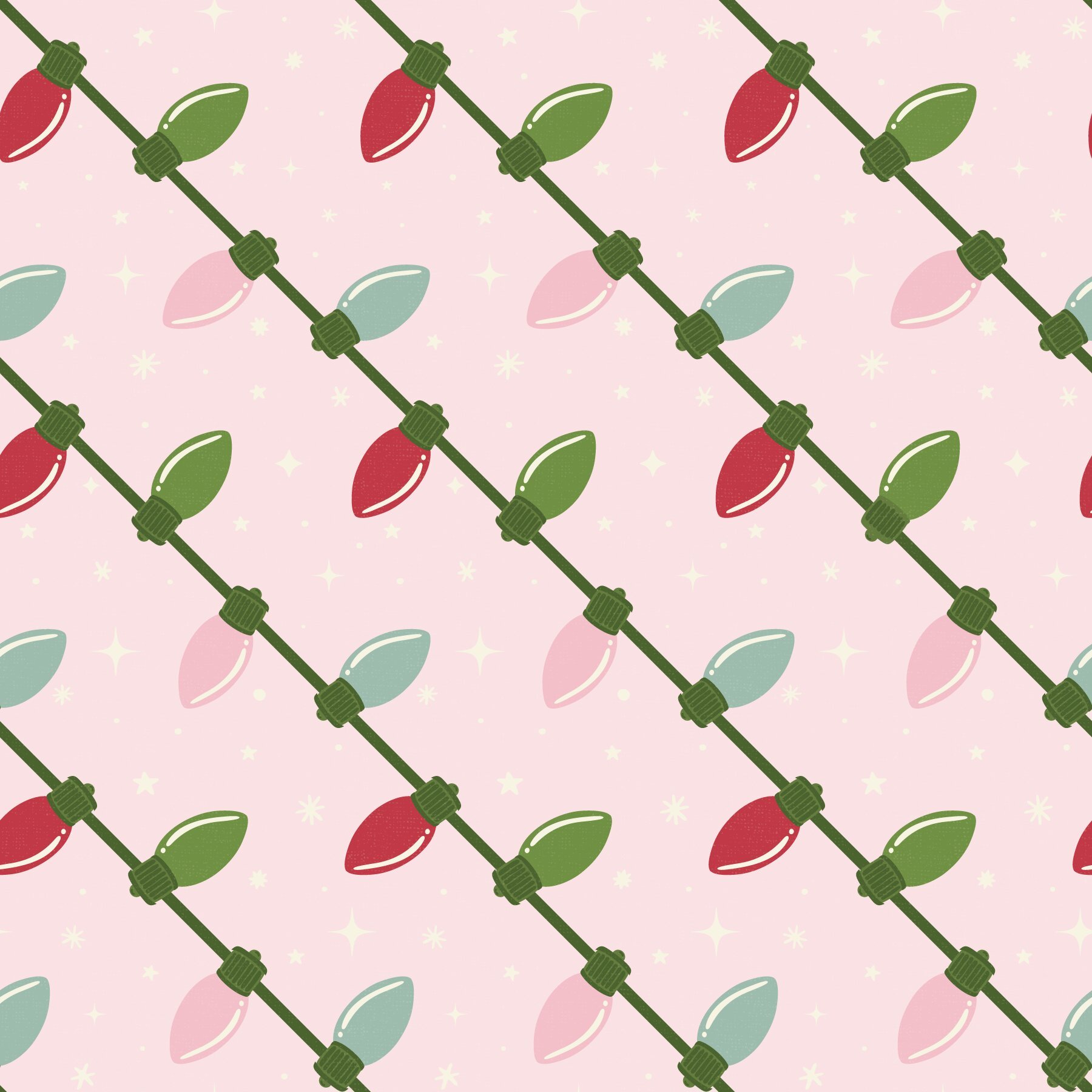 Pink Christmas Lights