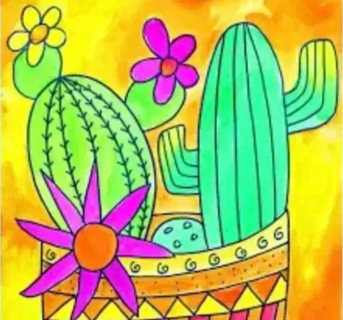 2nd-3rd Grade Spring Break Mini Art Camp: Day 1 DESERT OASIS