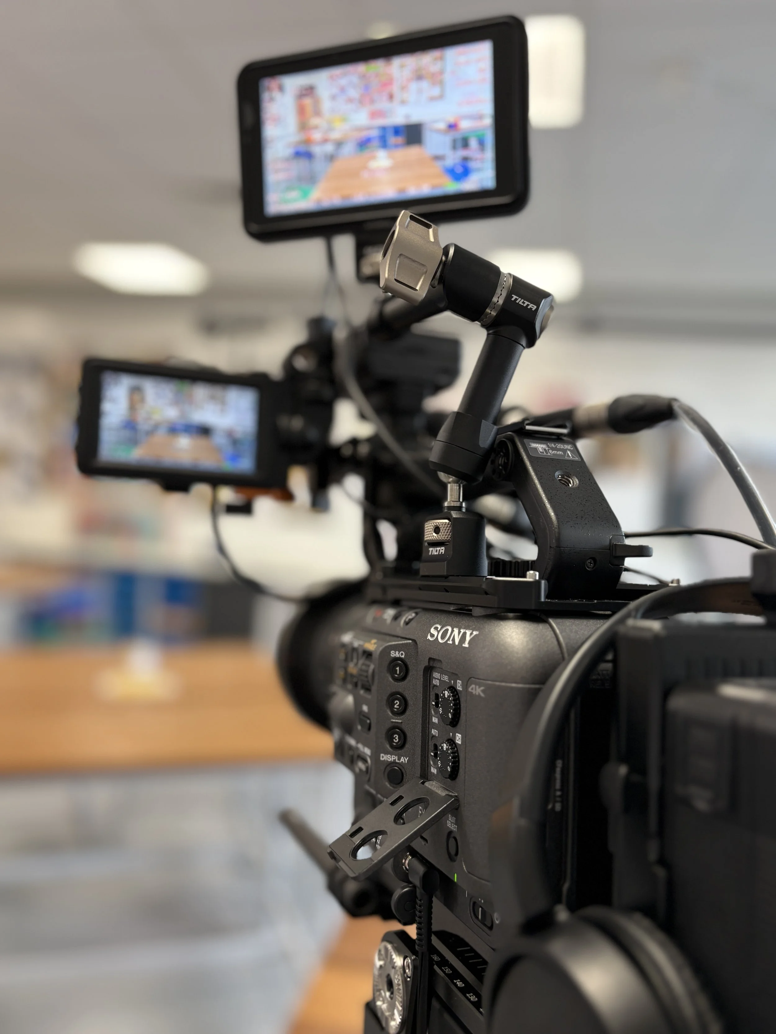 Tiger Ant Productions filming in a school