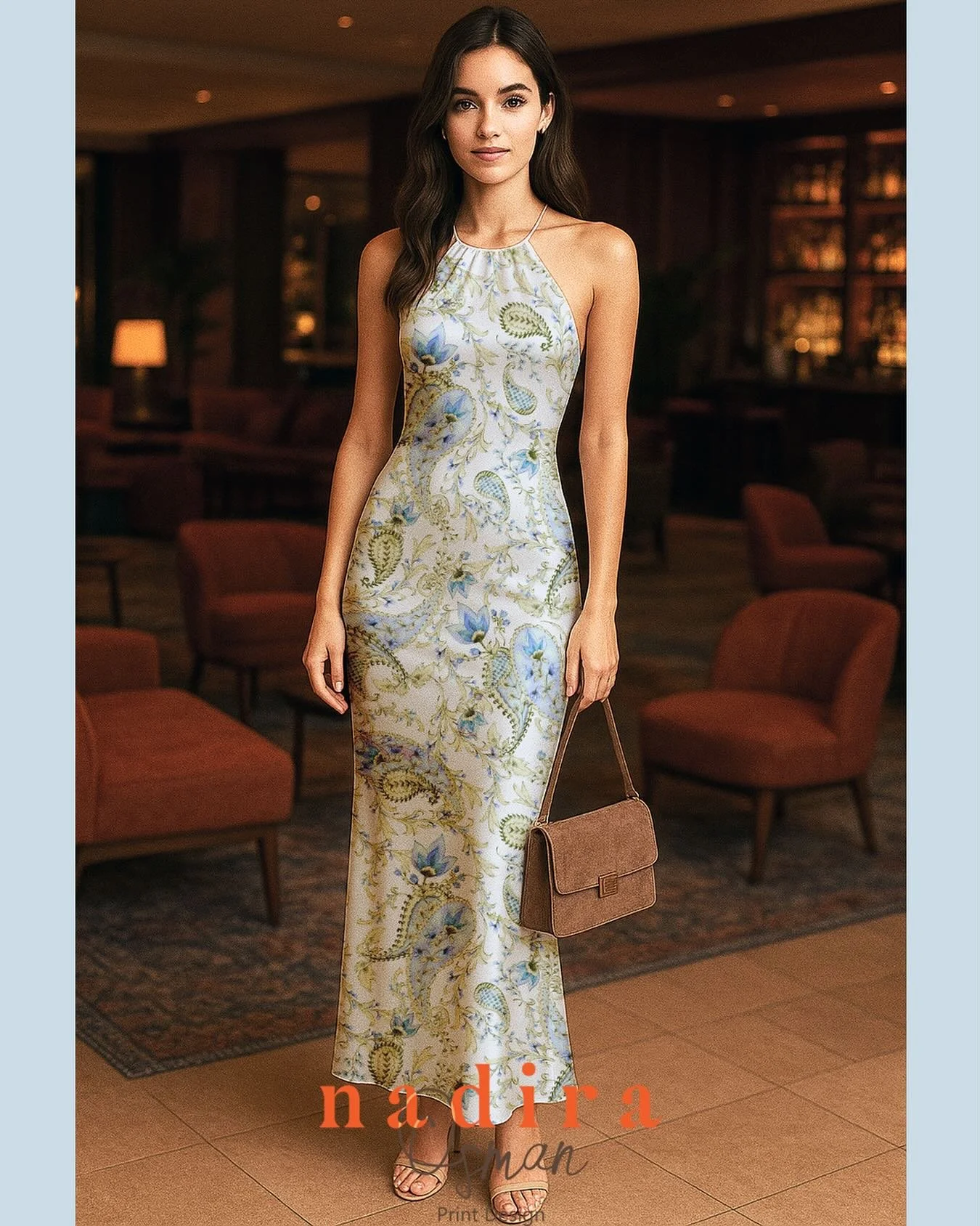 Boho &amp; Dreamy 💙🍃

Soft blues, earthy greens and flowing paisleys&hellip;.
Hand-drawn, fluid and ready to elevate any womenswear collection. 

DM for collaborations.

#paisleyprint #bohoprints #watercolorartist #fashionprintdesigner #surfacepatt