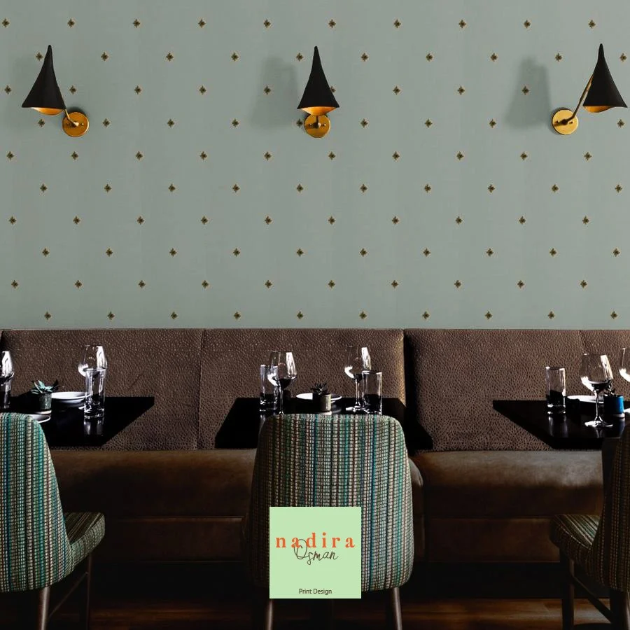 Dusty blue wallpaper with delicate olive hues in diamond motifs for a refined, timeless interior. Available to shop on spoonflower. Link in bio.

#wallpaperdesign #interiorwallpaper #luxuryinteriors #patternplay #timelessdesign ✨