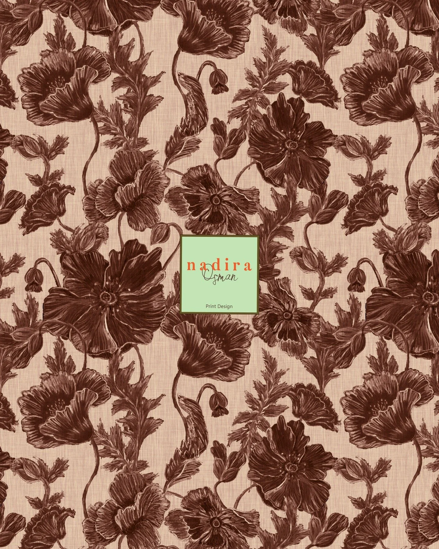 A deeper mood, wrapped in warm earth tones.
Hand-drawn florals bloom across a linen-textured ground in rich cocoa and clay hues bringing a sense of depth, heritage, and quiet luxury to interiors. A timeless statement designed to feel both grounded an