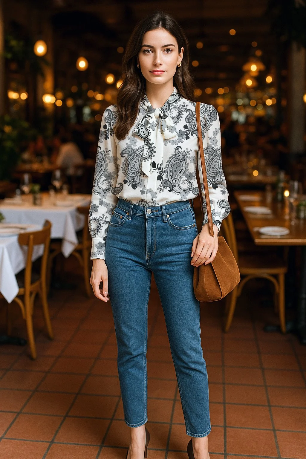 model in black and white paisley blouse.jpg