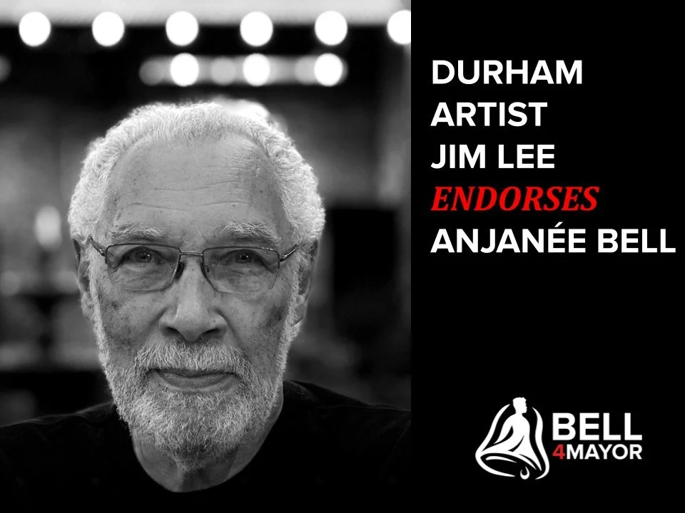 Thank you to Jim Lee for supporting our campaign. Join Jim and VOTE BELL 4 MAYOR. 

Polls are open from 6:30 AM until 7:30 PM. Find your polling place here: https://www.dcovotes.dconc.gov/voters/voting

 #Bell4Mayor #durhamishope #2025Election #bullc