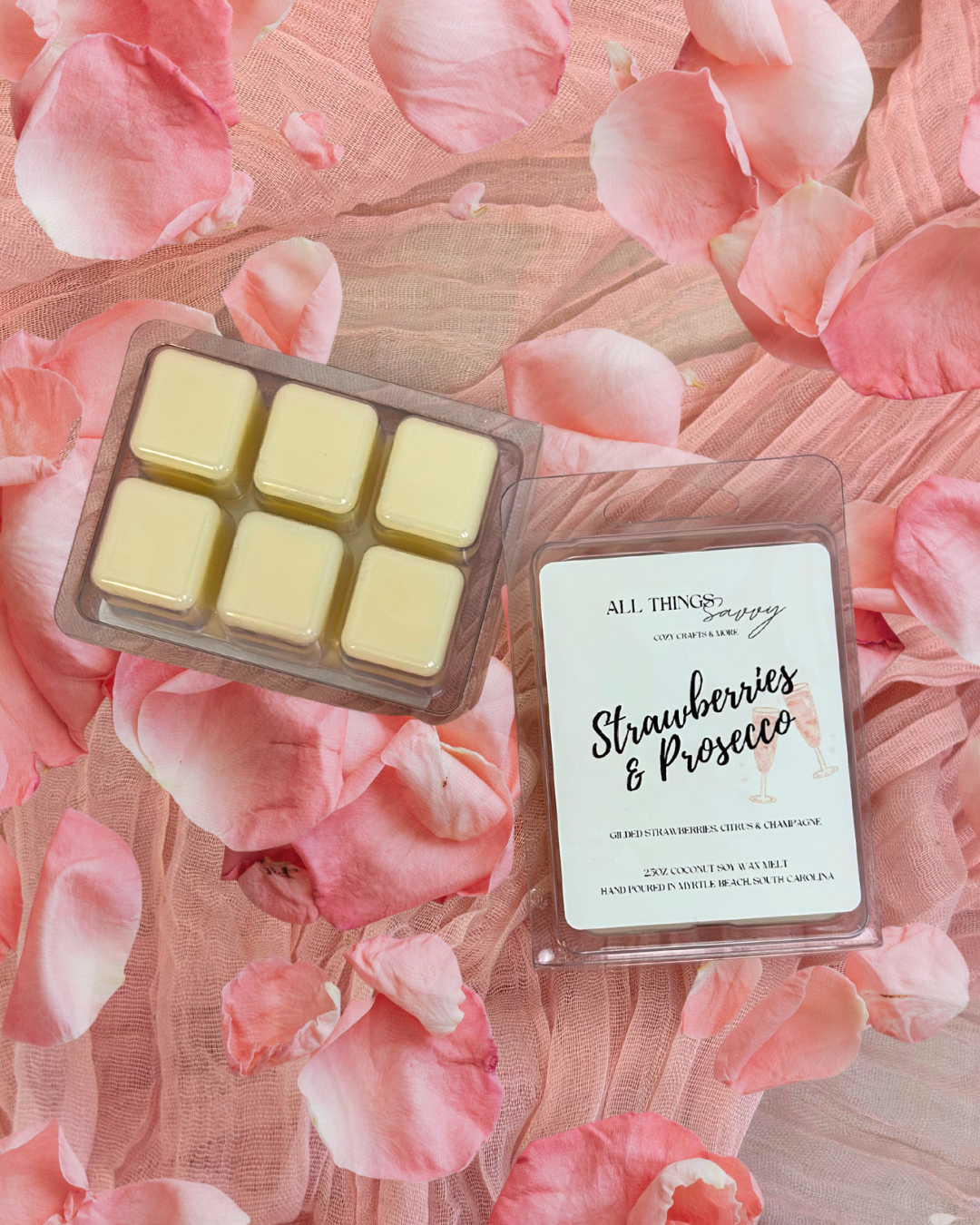 Strawberries & Prosecco wax melt