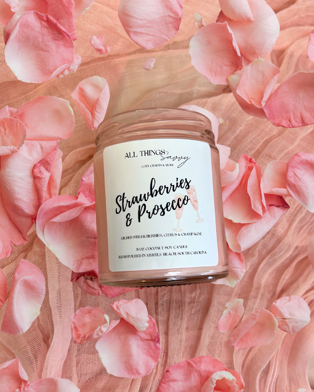 Strawberries & Prosecco 8oz candle