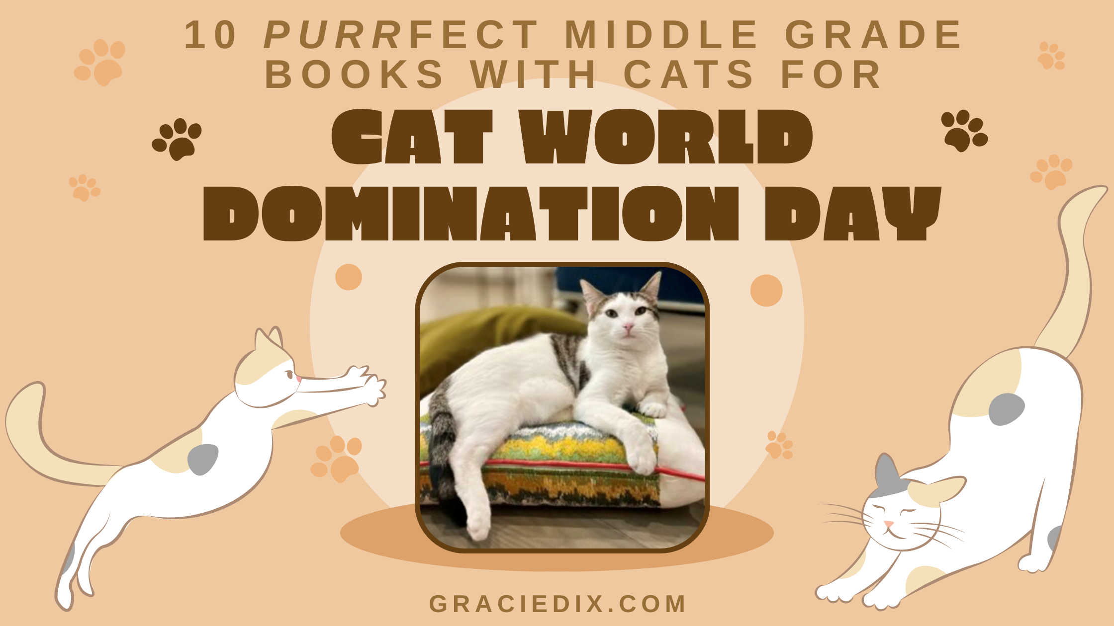 10 Purrfect Middle Grade Books with Cats for Cat World Domination Day!