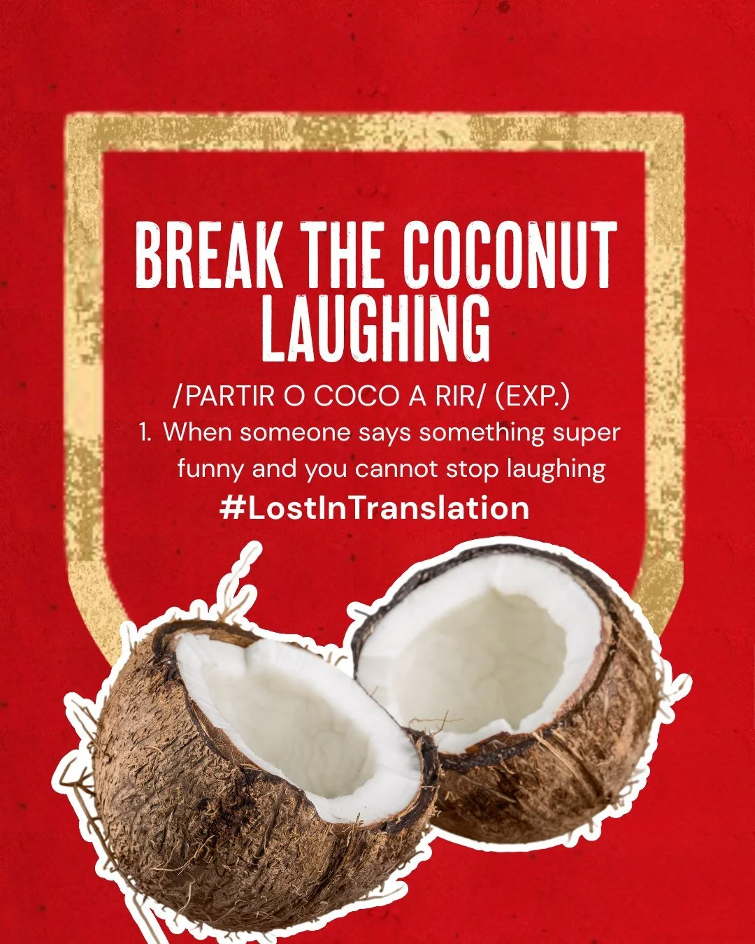 &ldquo;Break the coconut laughing&rdquo; no, it doesn&rsquo;t mean that. Get your mind out of the gutter 🥥😂 It just means you laughed so hard you lost it.

#SagresUK #SagresBeer #LostInTranslation