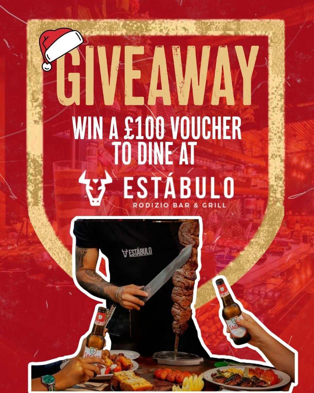 ​
🎄SAGRES CHRISTMAS GIVEAWAY TIME! 🎄​

This Christmas, we&rsquo;re treating two lucky winners to a &pound;100 voucher each to spend at any Estabulo restaurant in the UK .​

Perfect for festive feasting, quality time, and planning that &ldquo;we des
