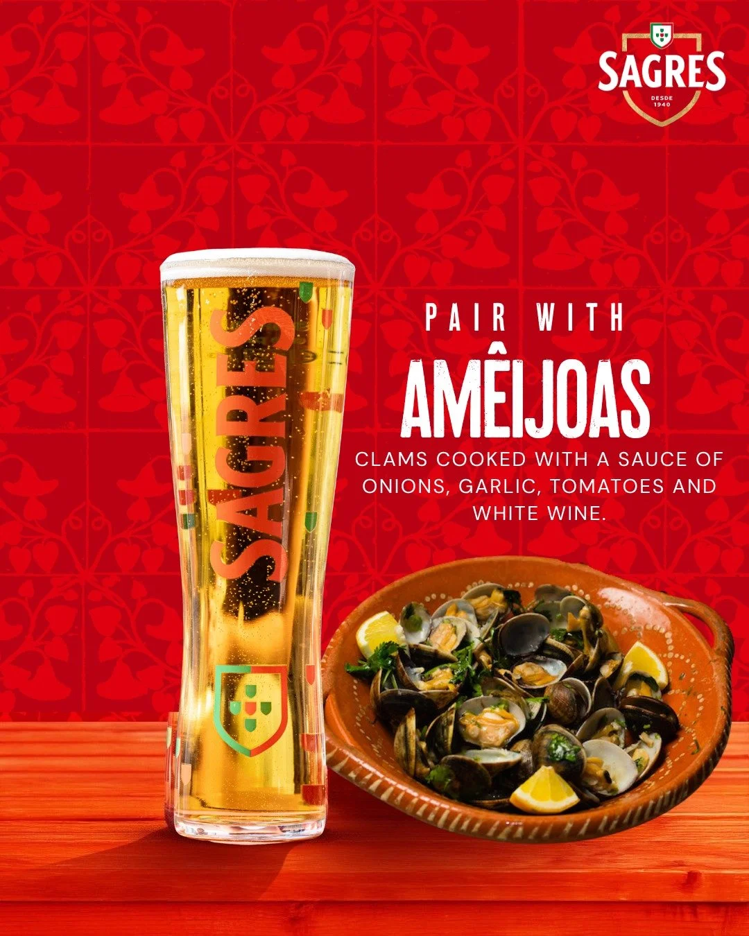 Am&ecirc;ijoas ordered.Sagres poured.Mood sorted.​

#SagresUK #Sagres #TheSpiritOfPortugal #SagresPairings #BeerPairings