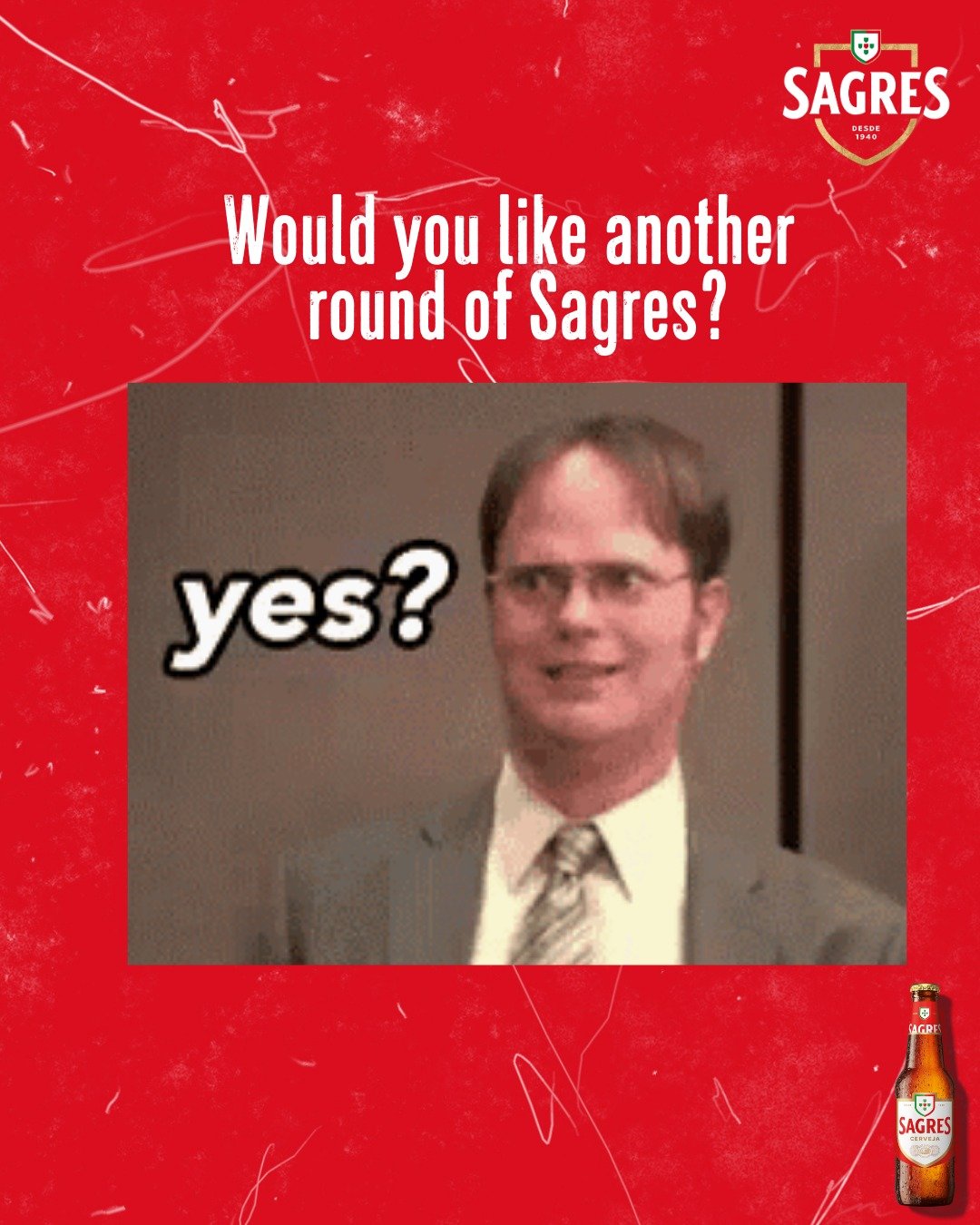 Fastest yes I&rsquo;ve ever given. No hesitation.​

#SagresUK #Sagres #TheSpiritOfPortugal#SagresMemes​
