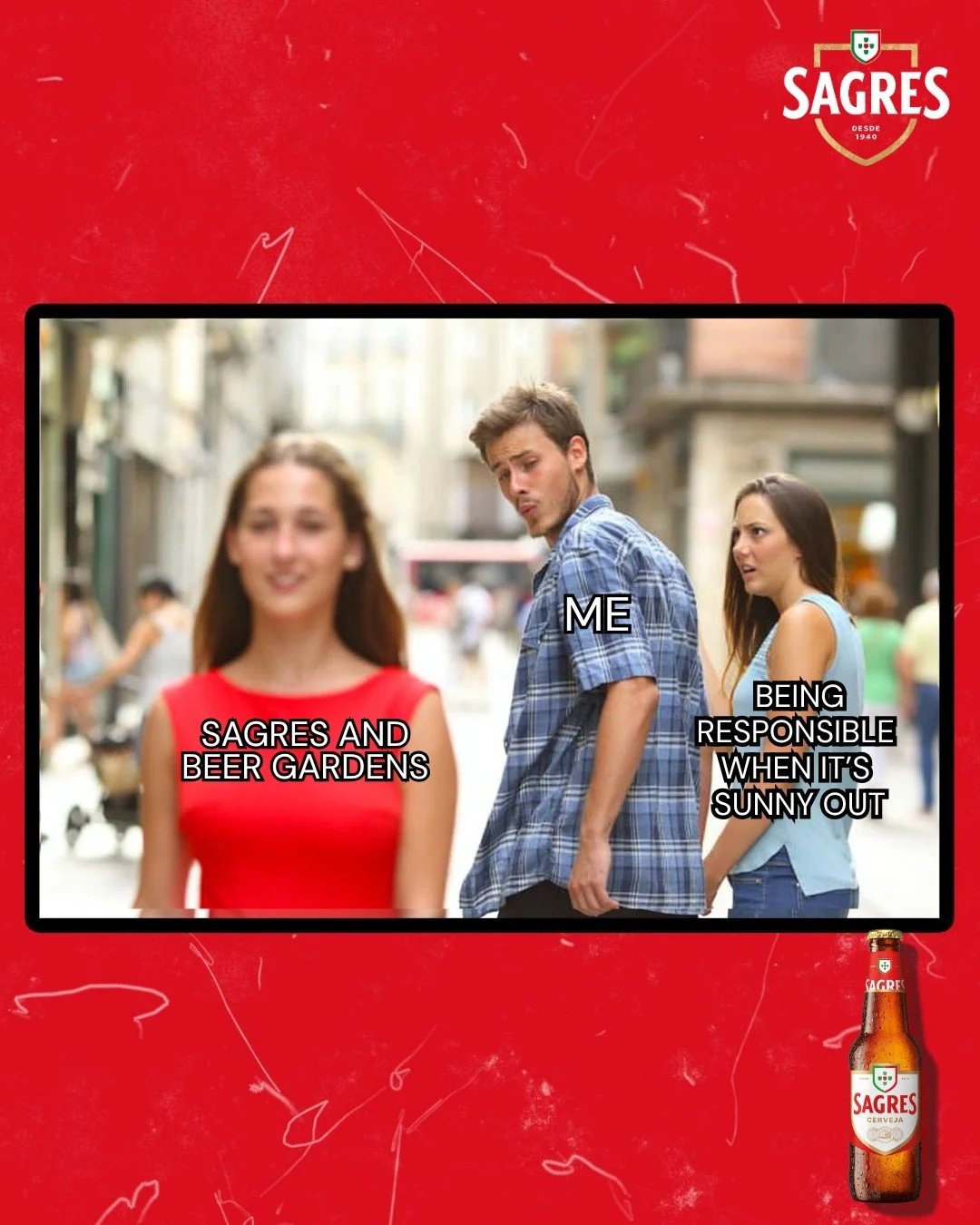 Well, there go my sensible decisions. Sunny skies, Sagres and beer gardens win again.

#SagresMemes #BeerGarden #Sagres #SagresUK