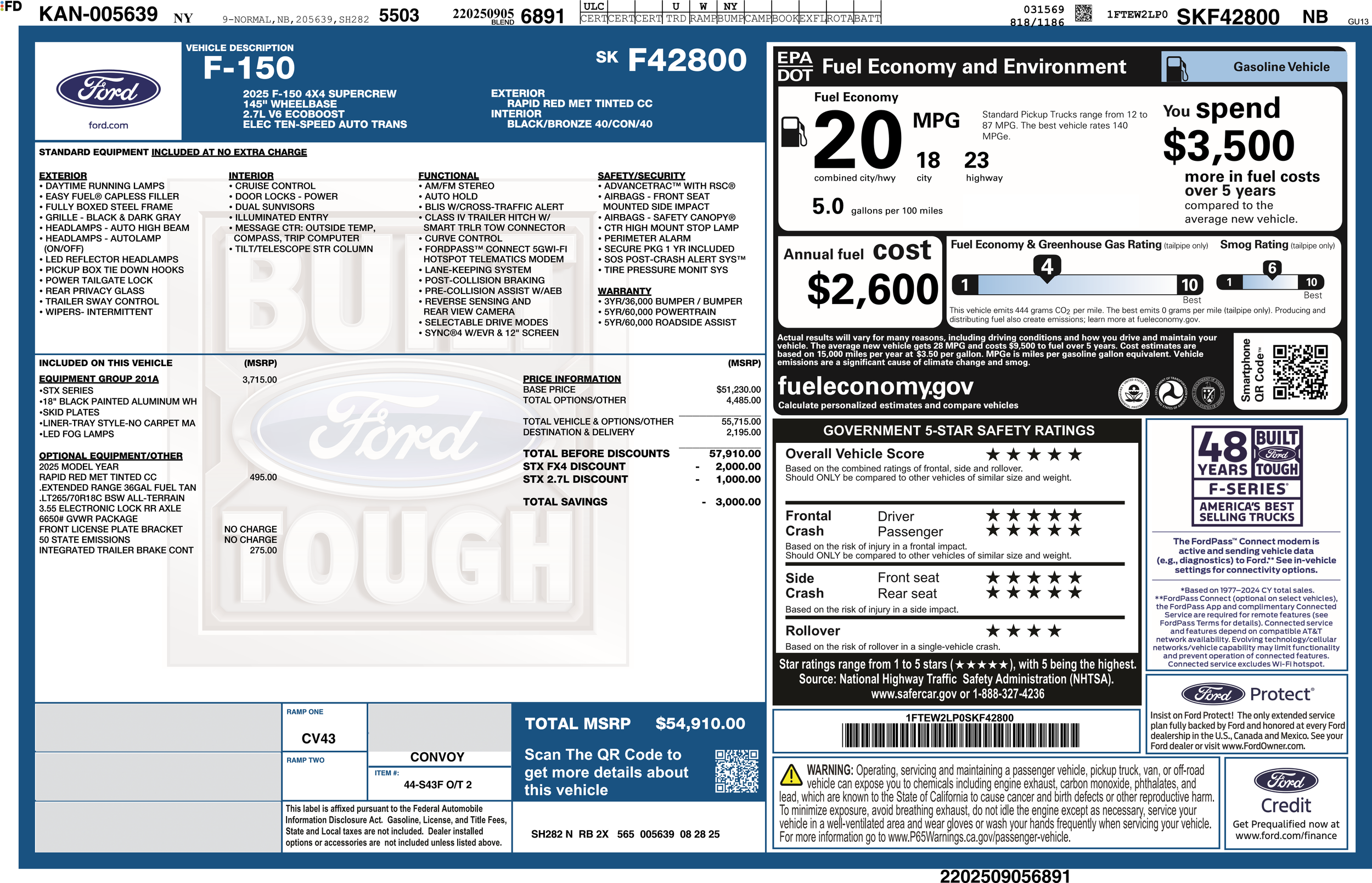 New 2025 F150 SuperCrew STX 4x4