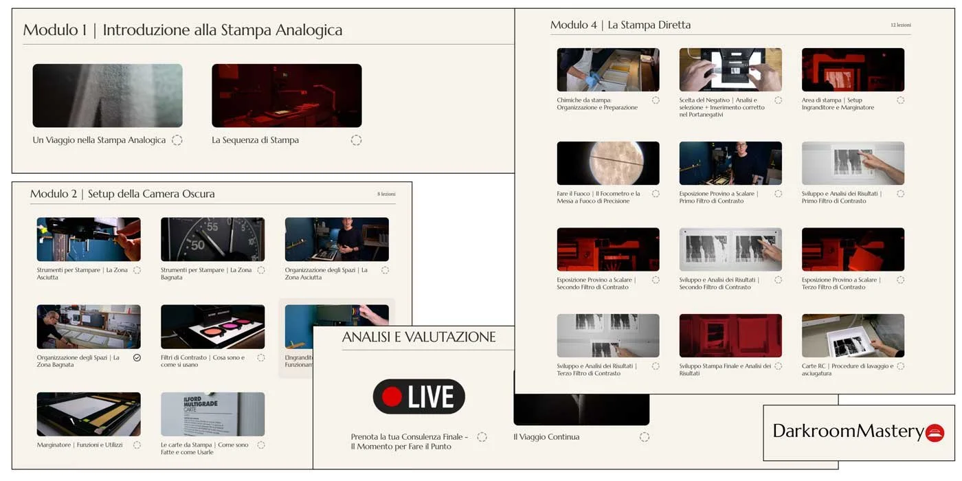 Corso di stampa analogica bianco e nero