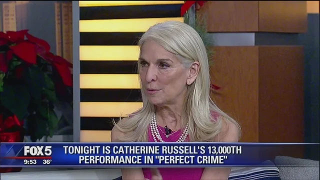 Fox 5 celebrates DDPR's CATHERINE RUSSELL in her 13,000th performance of PERFECT CRIME