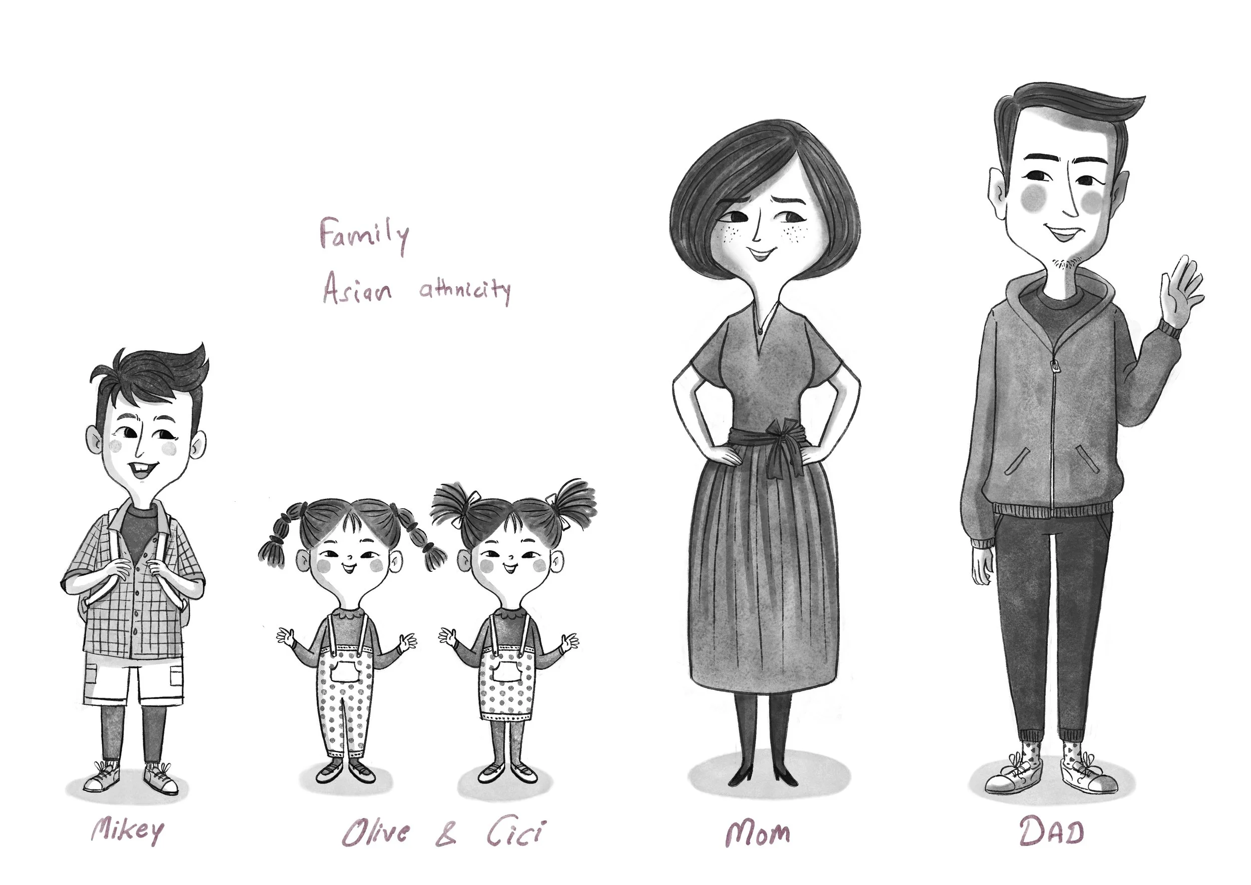 Character Design Mikey's Family