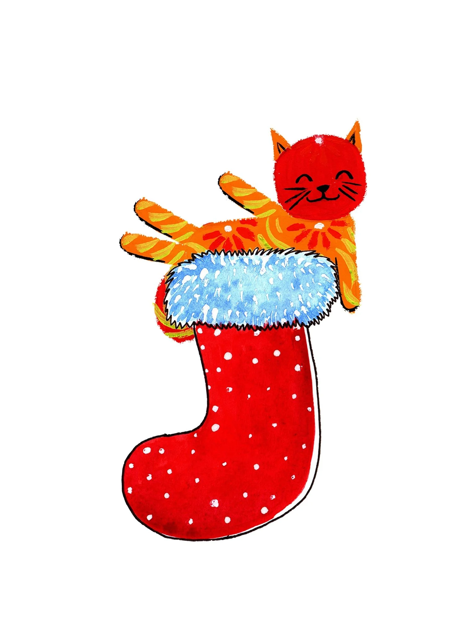 Christmas Greeting Card illustrations in Watercolour by UK illustrator