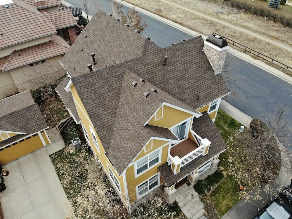 Top of residential roof