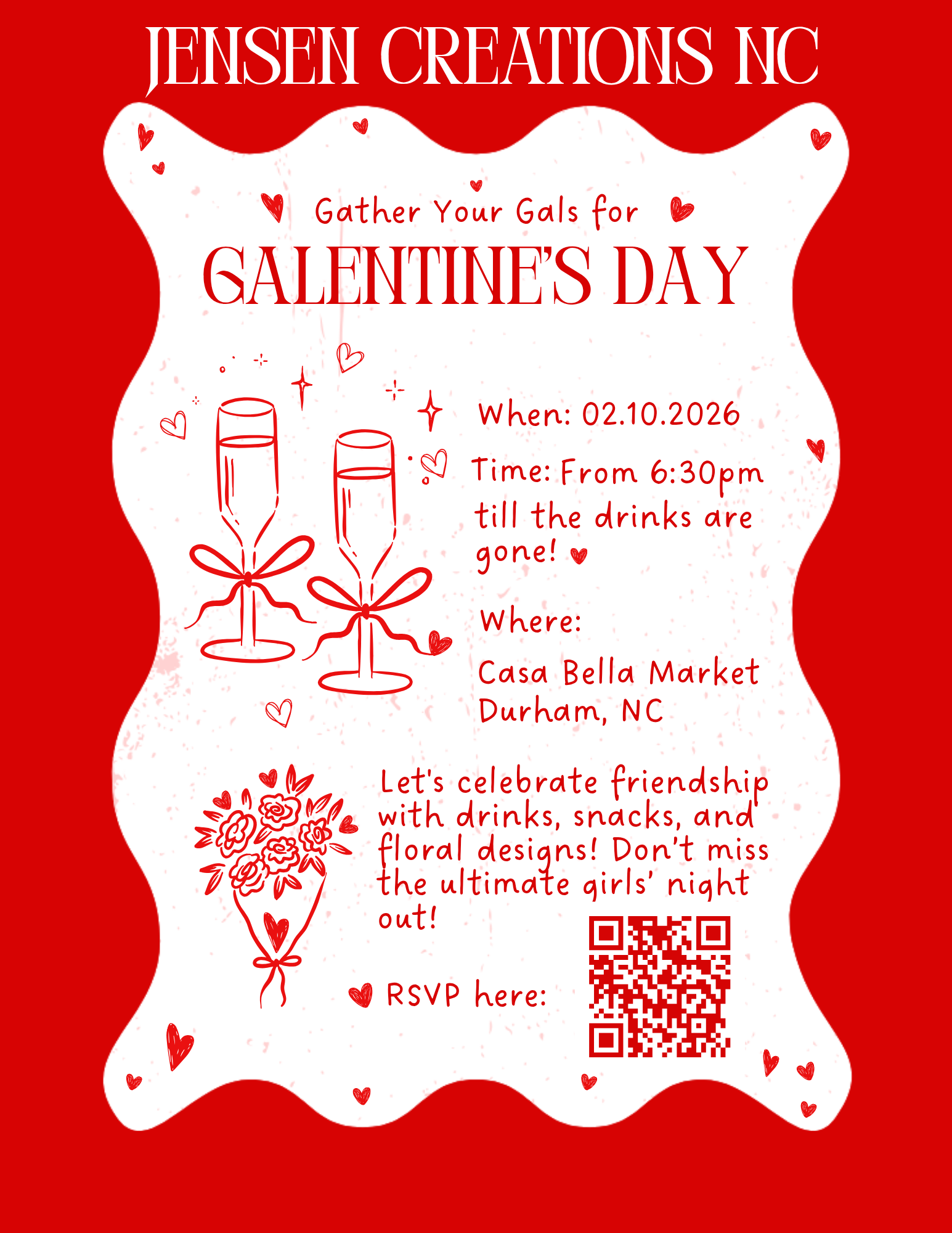 Galentine's Flower Design Class