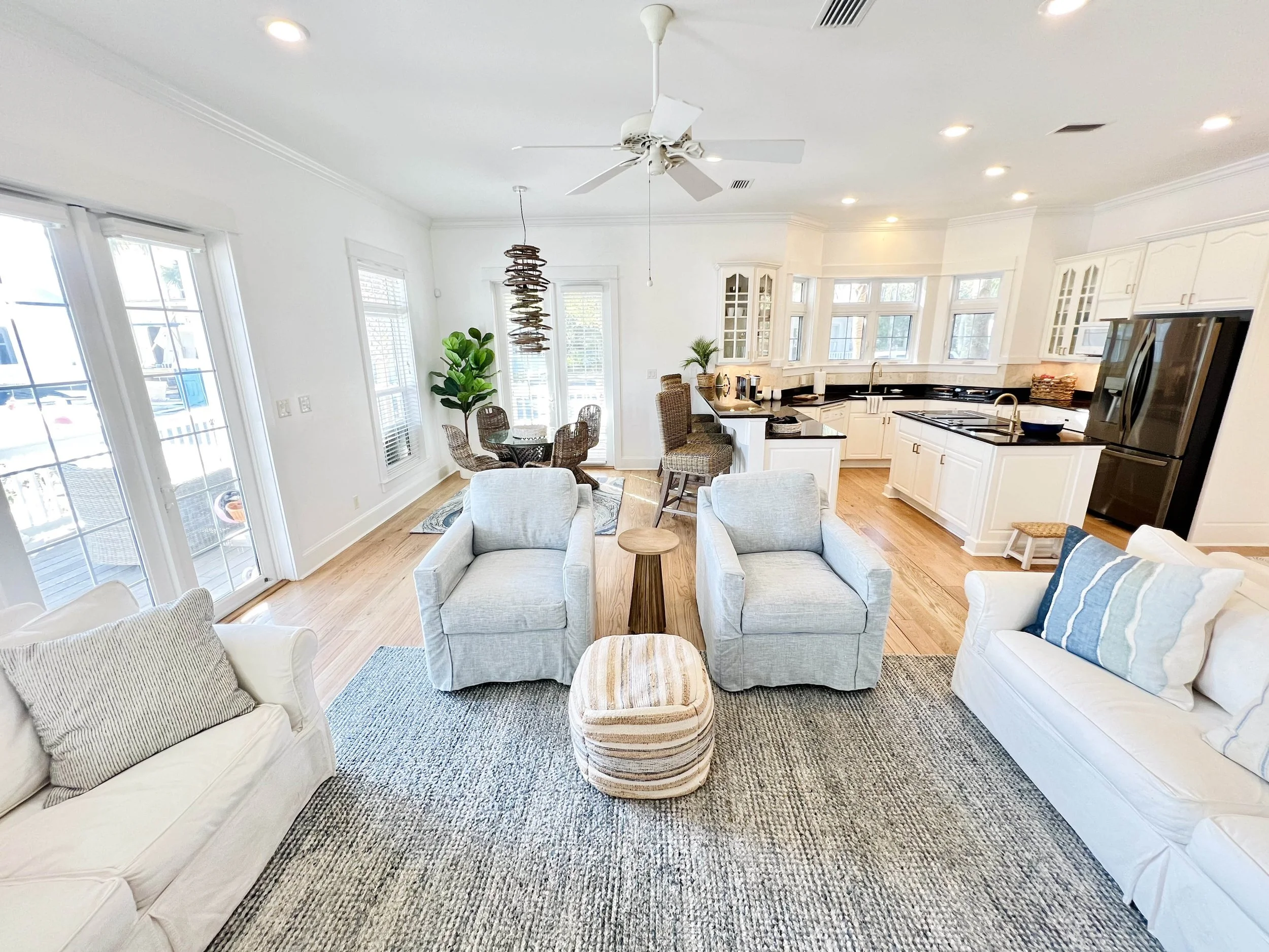 Open-concept floor plan