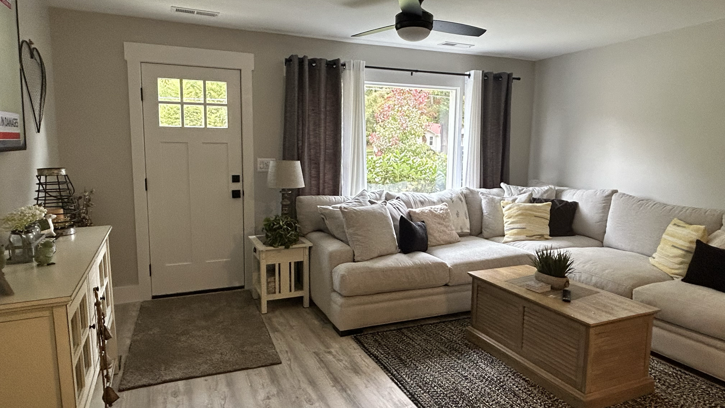 “Detailed interior trim and molding work, including custom baseboards, wainscoting, and crown molding in Waynesville, NC.”