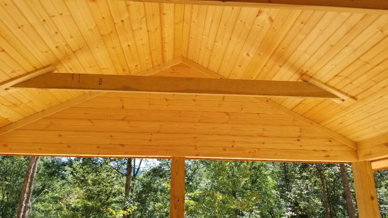 Covered Deck w/ Tongue-and-Groove Ceiling