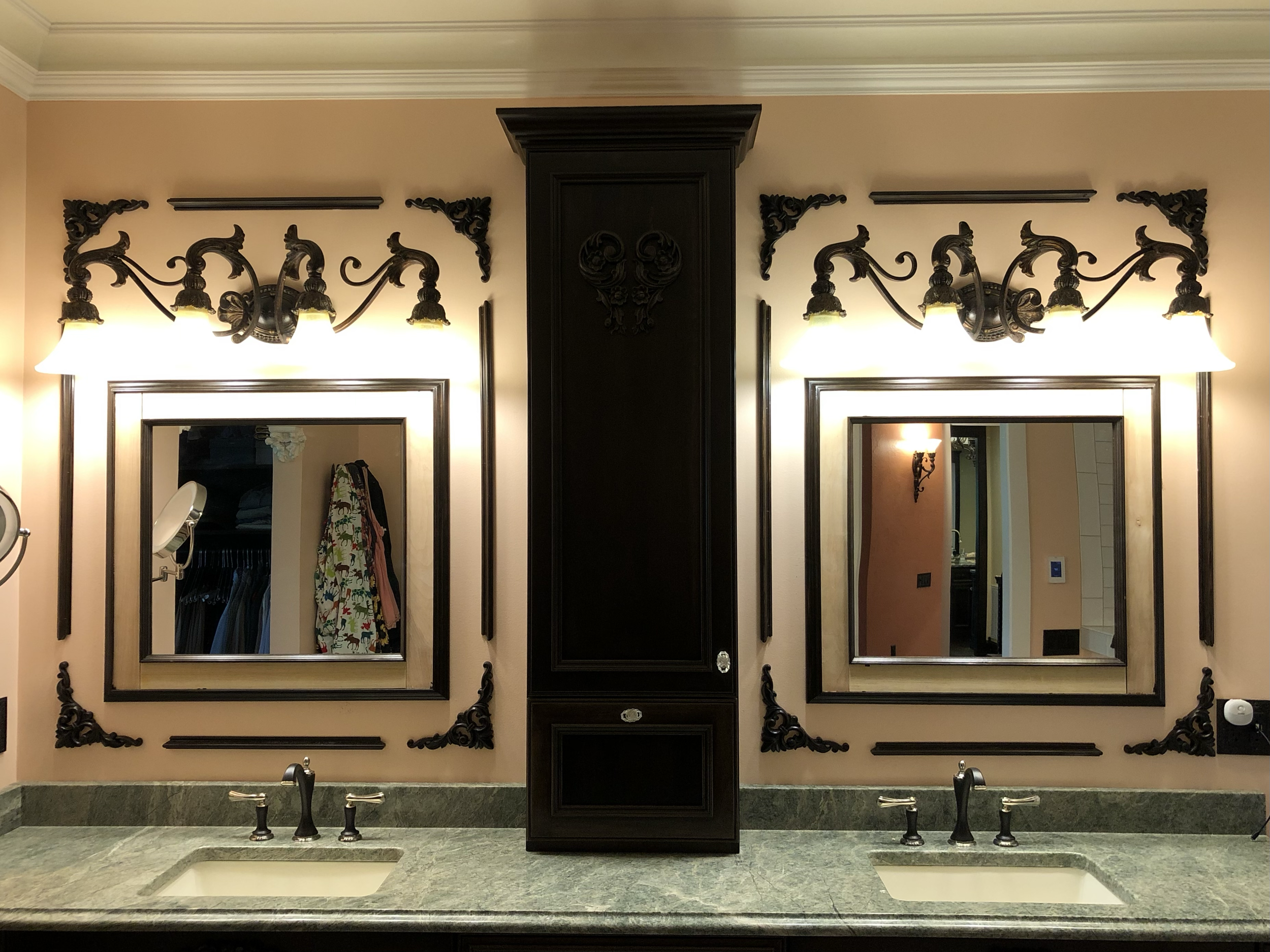 “Detailed interior trim and molding work, including custom baseboards, wainscoting, and crown molding in Waynesville, NC.”