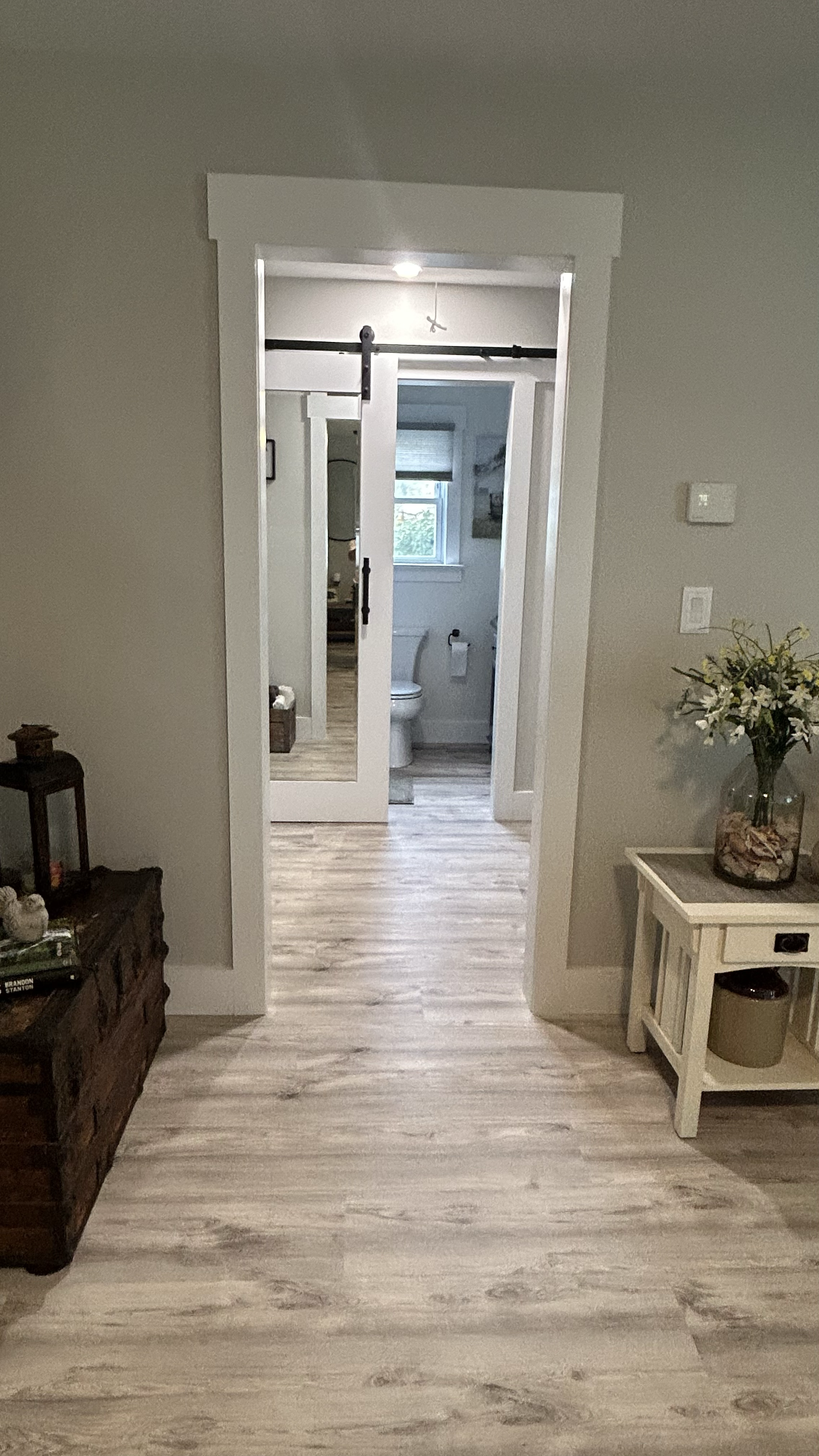“Detailed interior trim and molding work, including custom baseboards, wainscoting, and crown molding in Waynesville, NC.”