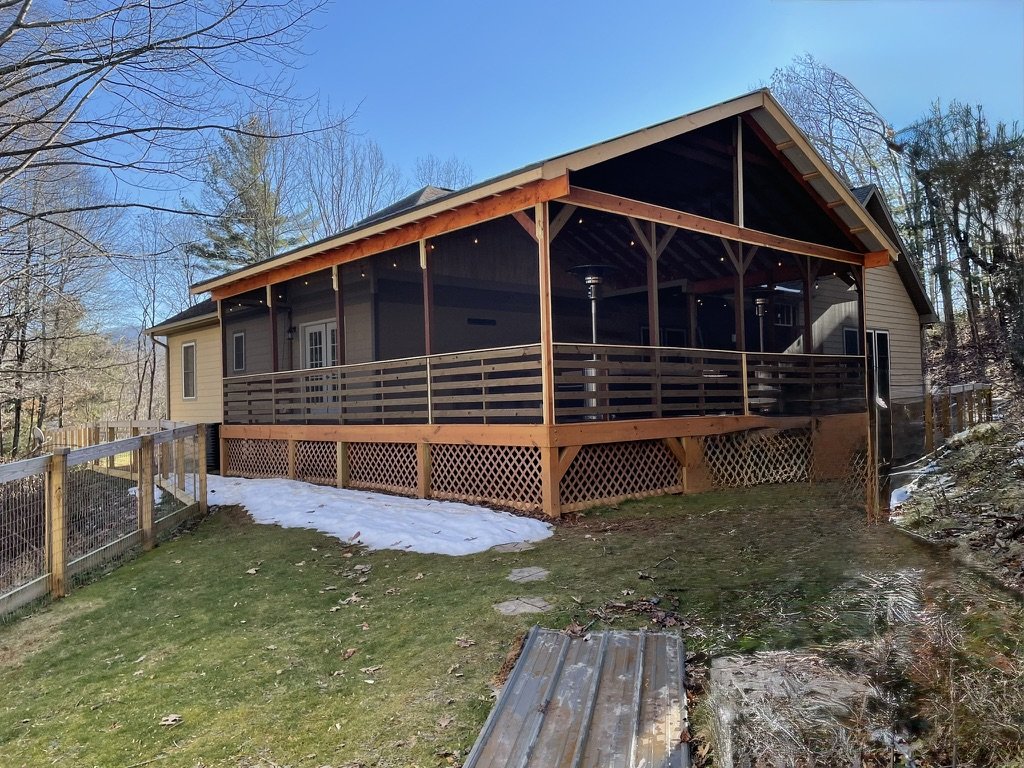 Durable, high-quality covered deck built by Quality Carpentry WNC