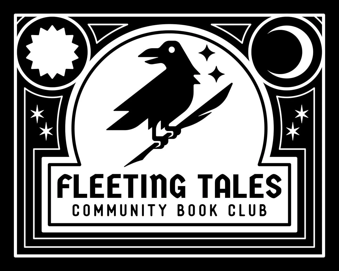 Some fun branding for a book club I&rsquo;m starting. The arts can save us, community can save us, love is resistance 🖤🐦&zwj;⬛ #logodesign #ravenlogo #raven #bookclub #fantasybooks #fairytales #norman #okc #local