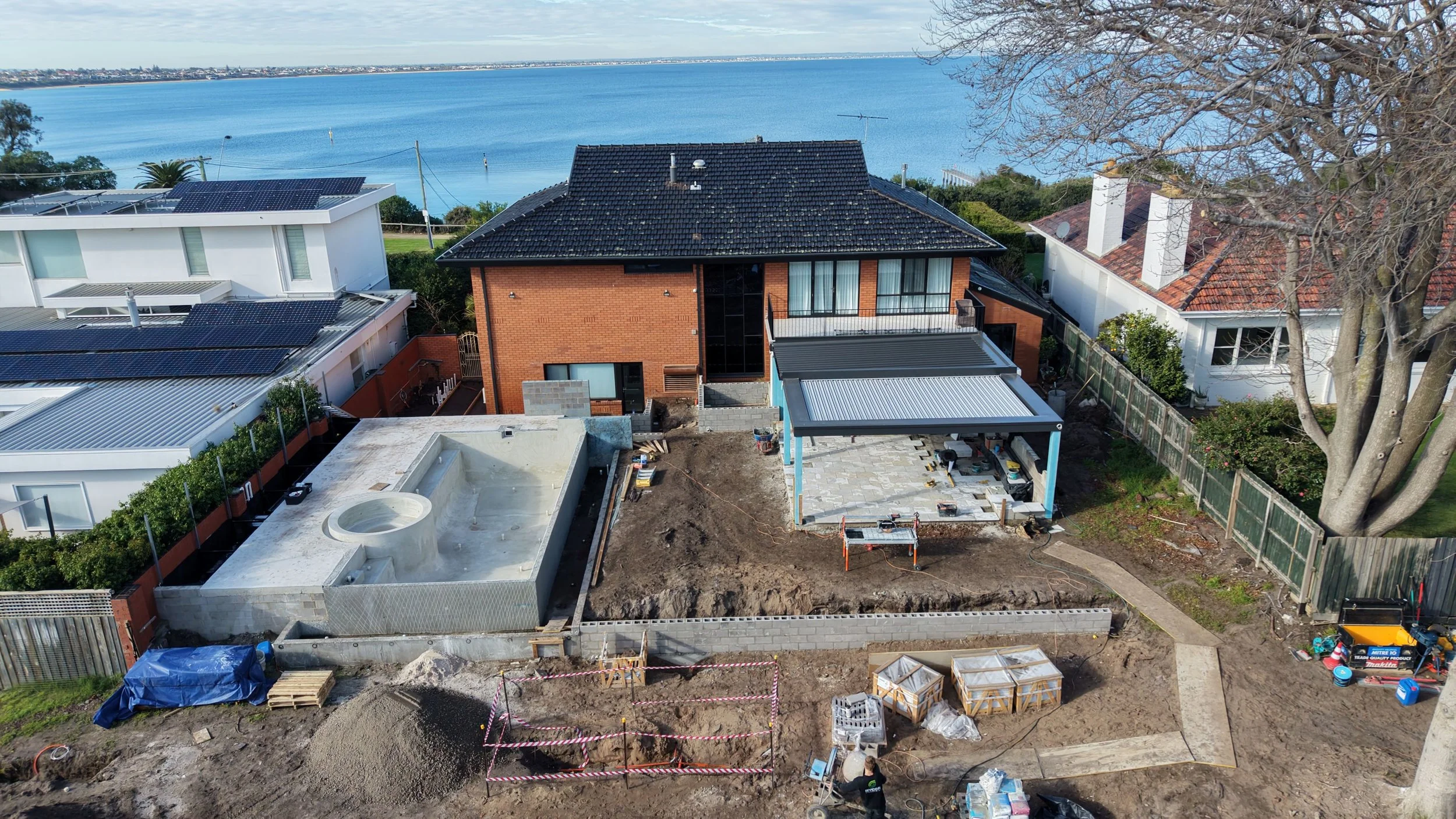 landscape construction project by Rycor Landscapes in Melbourne.